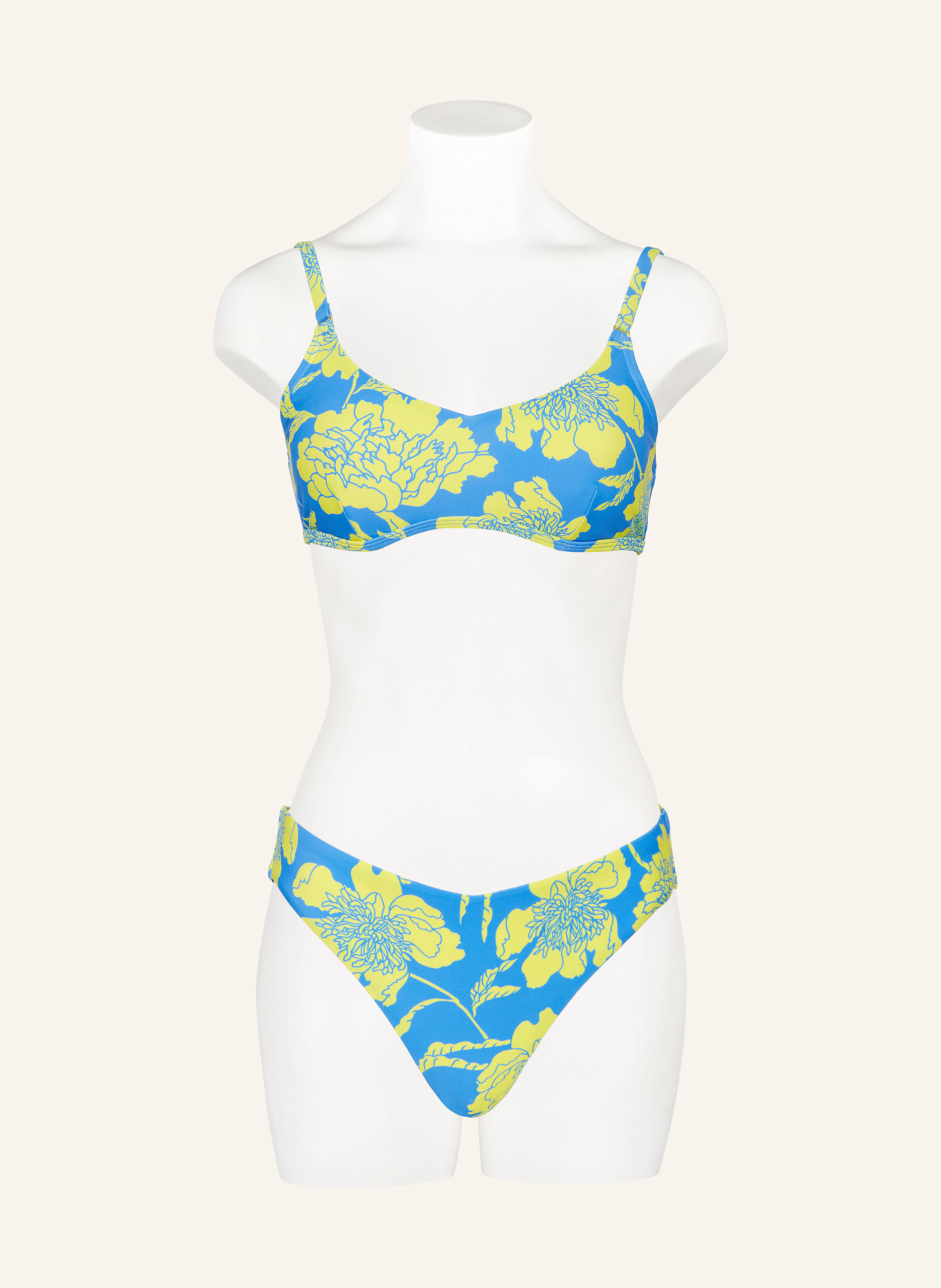 Hot Stuff Bralette-Bikini-Top, Farbe: GRÜN/ BLAU/ WEISS (Bild 2)
