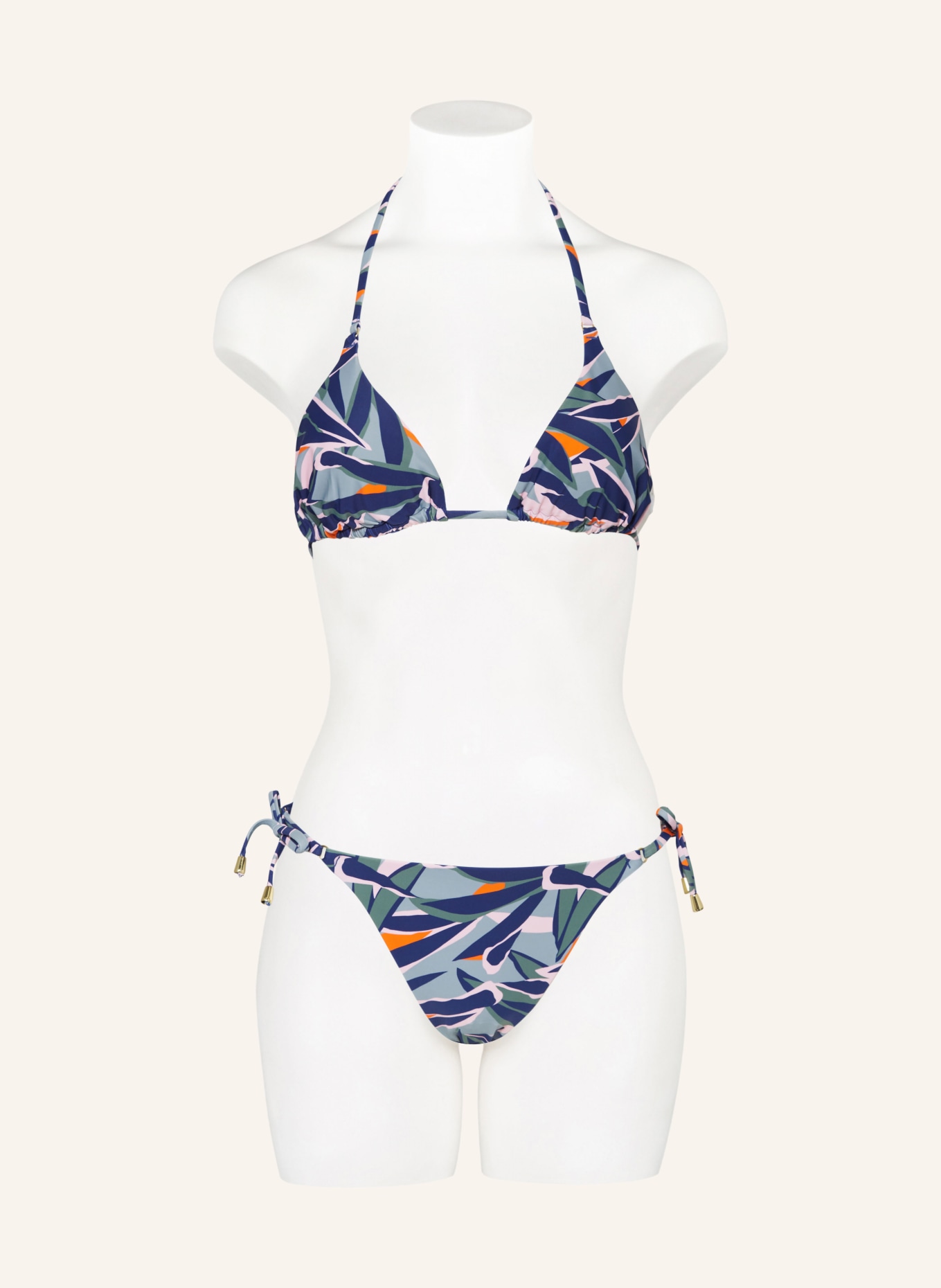 Hot Stuff Triangle bikini bottoms, Color: DARK BLUE/ BLUE GRAY/ GREEN (Image 2)