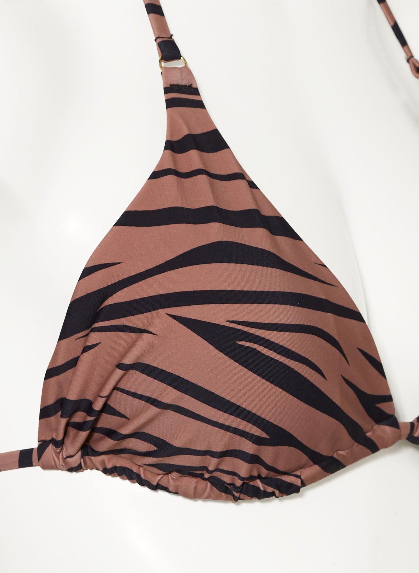 Hot Stuff Triangle bikini top, Color: LIGHT BROWN/ BLACK (Image 4)