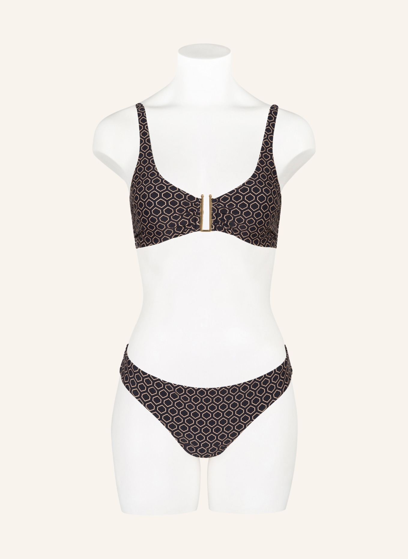 Hot Stuff Basic bikini bottoms, Color: BLACK/ BEIGE (Image 2)