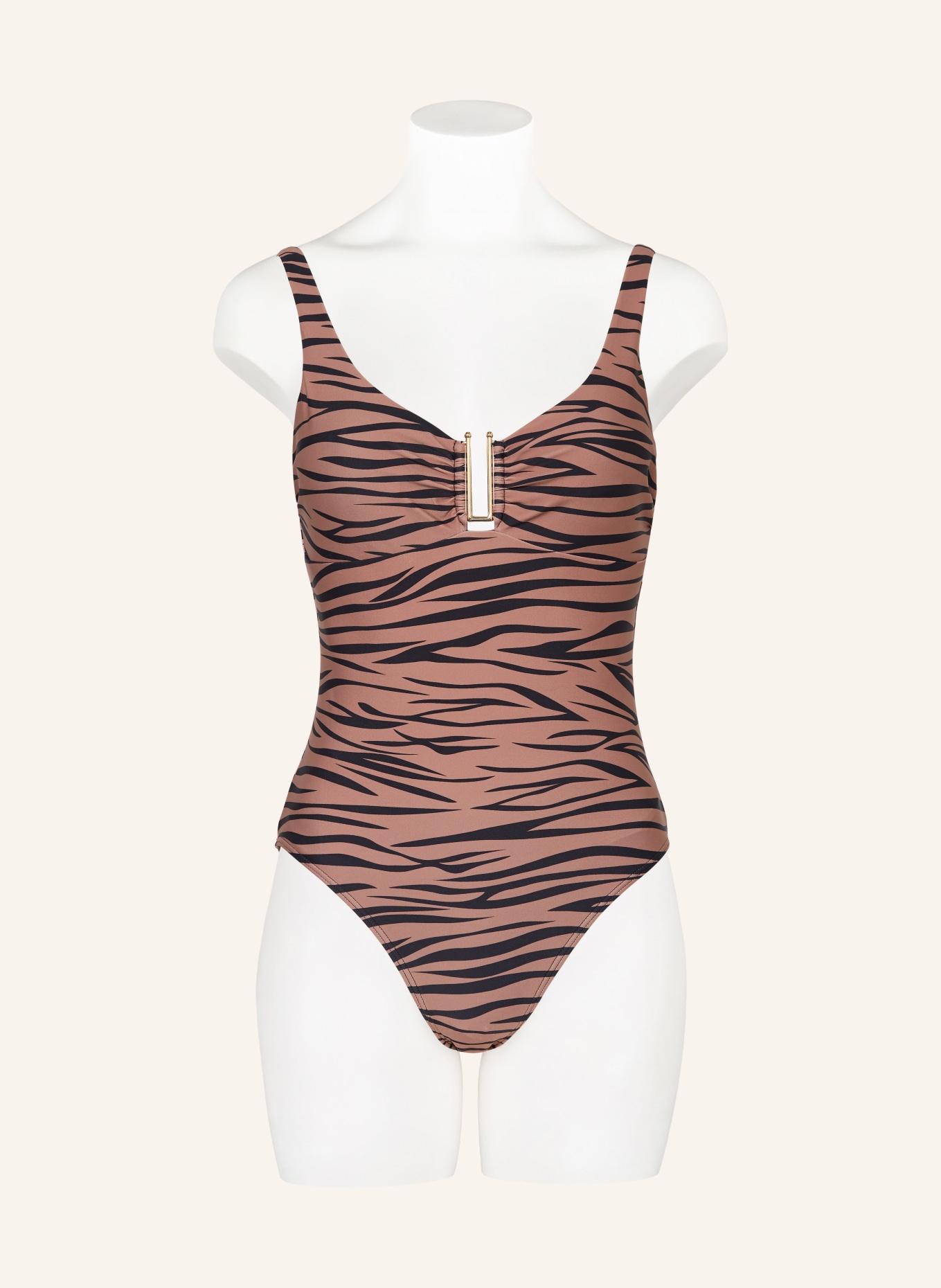 Hot Stuff Swimsuit, Color: BLACK/ LIGHT BROWN (Image 2)