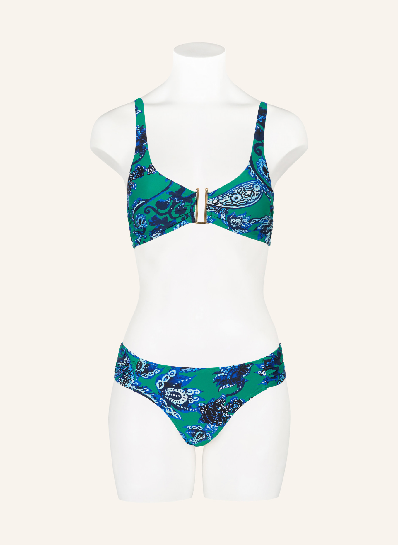 Hot Stuff Panty bikini bottoms, Color: GREEN/ DARK BLUE/ LIGHT BLUE (Image 2)