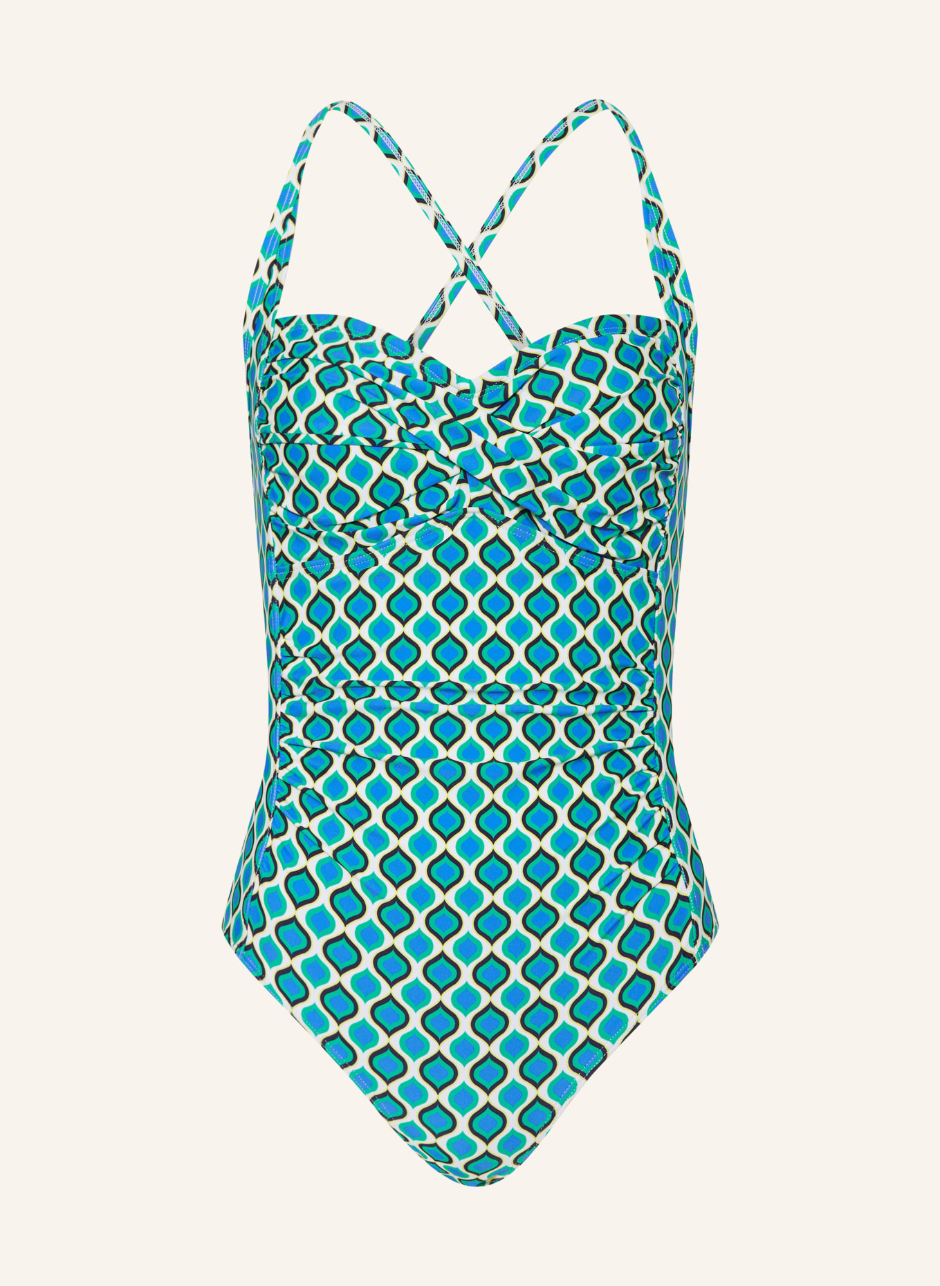 Hot Stuff Swimsuit, Color: GREEN/ BLUE/ WHITE (Image 1)