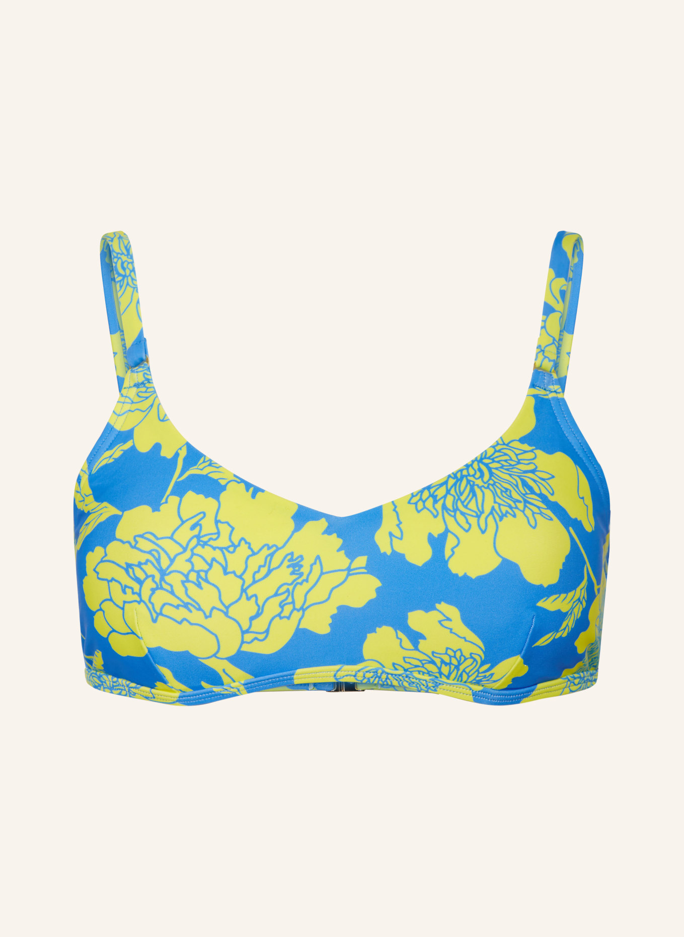 Hot Stuff Bralette bikini top, Color: BLUE/ YELLOW (Image 1)