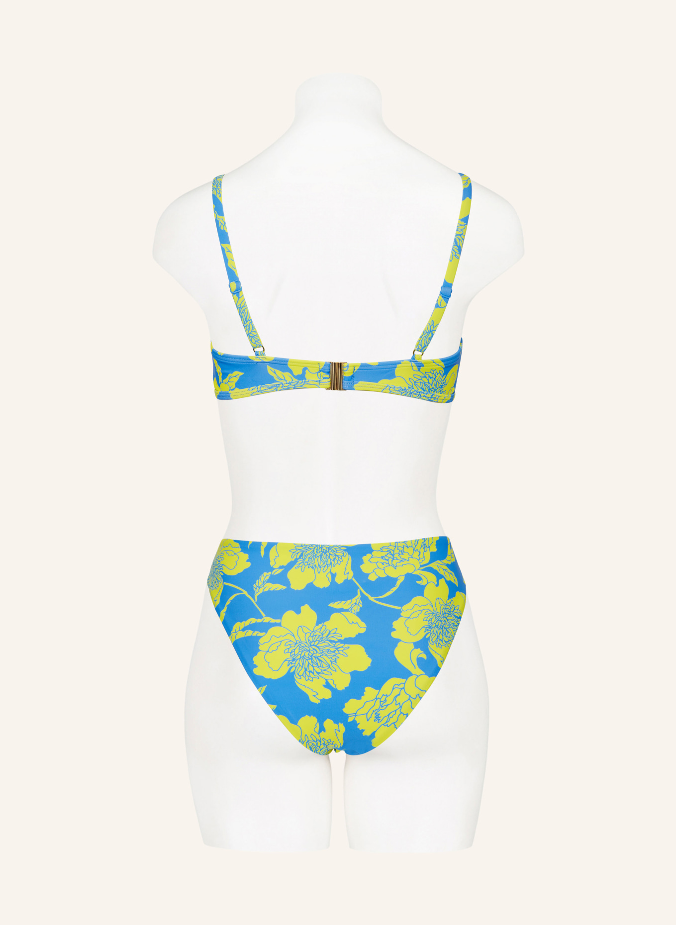 Hot Stuff Bralette bikini top, Color: BLUE/ YELLOW (Image 3)