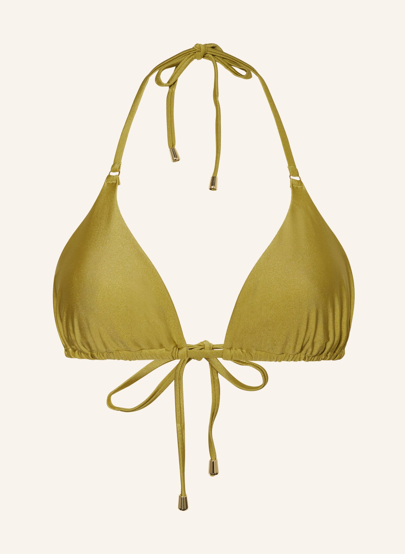 Hot Stuff Triangle bikini top, Color: LIGHT GREEN (Image 1)