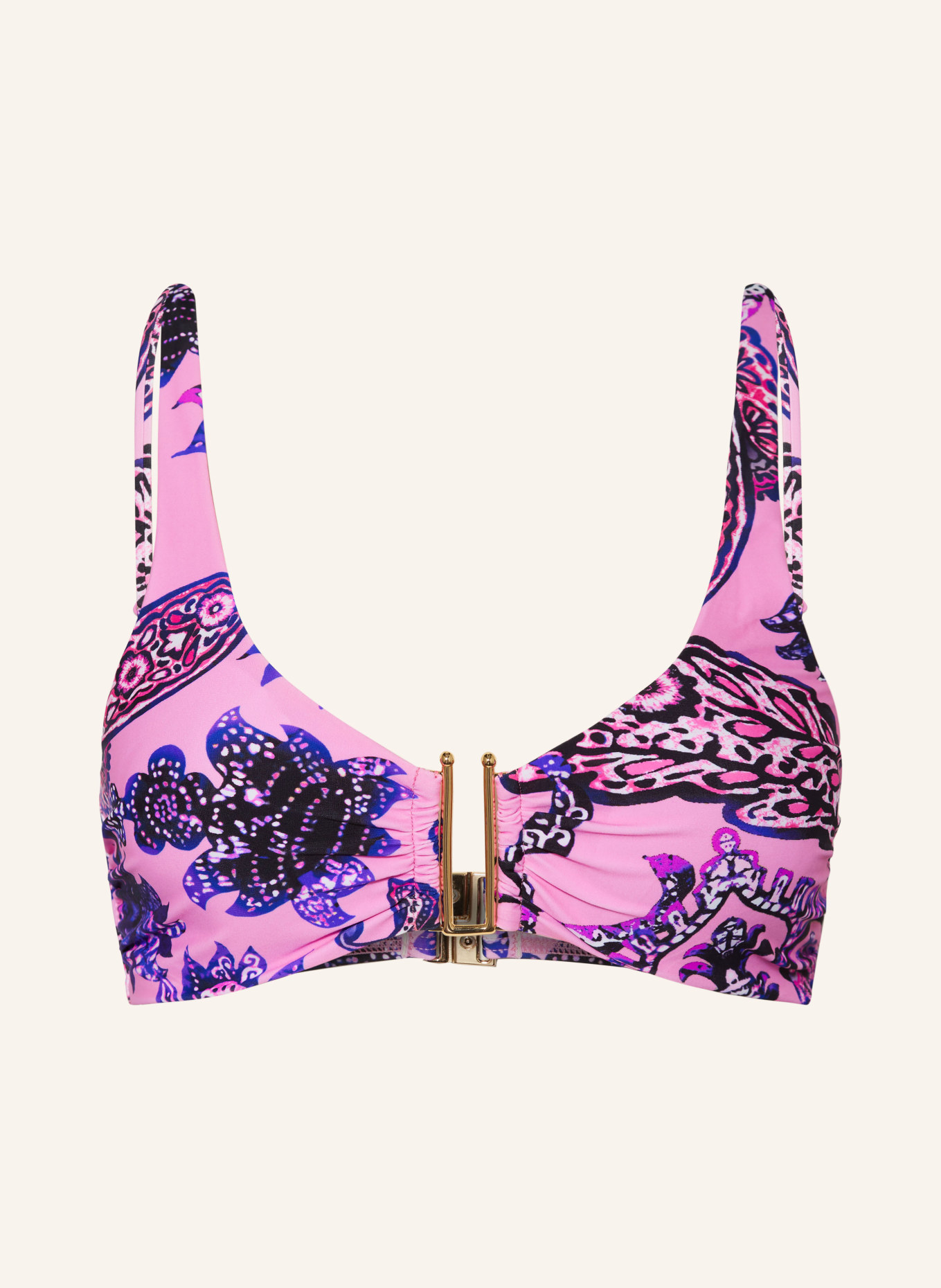Hot Stuff Underwired bikini top, Color: PINK/ BLACK/ PURPLE (Image 1)