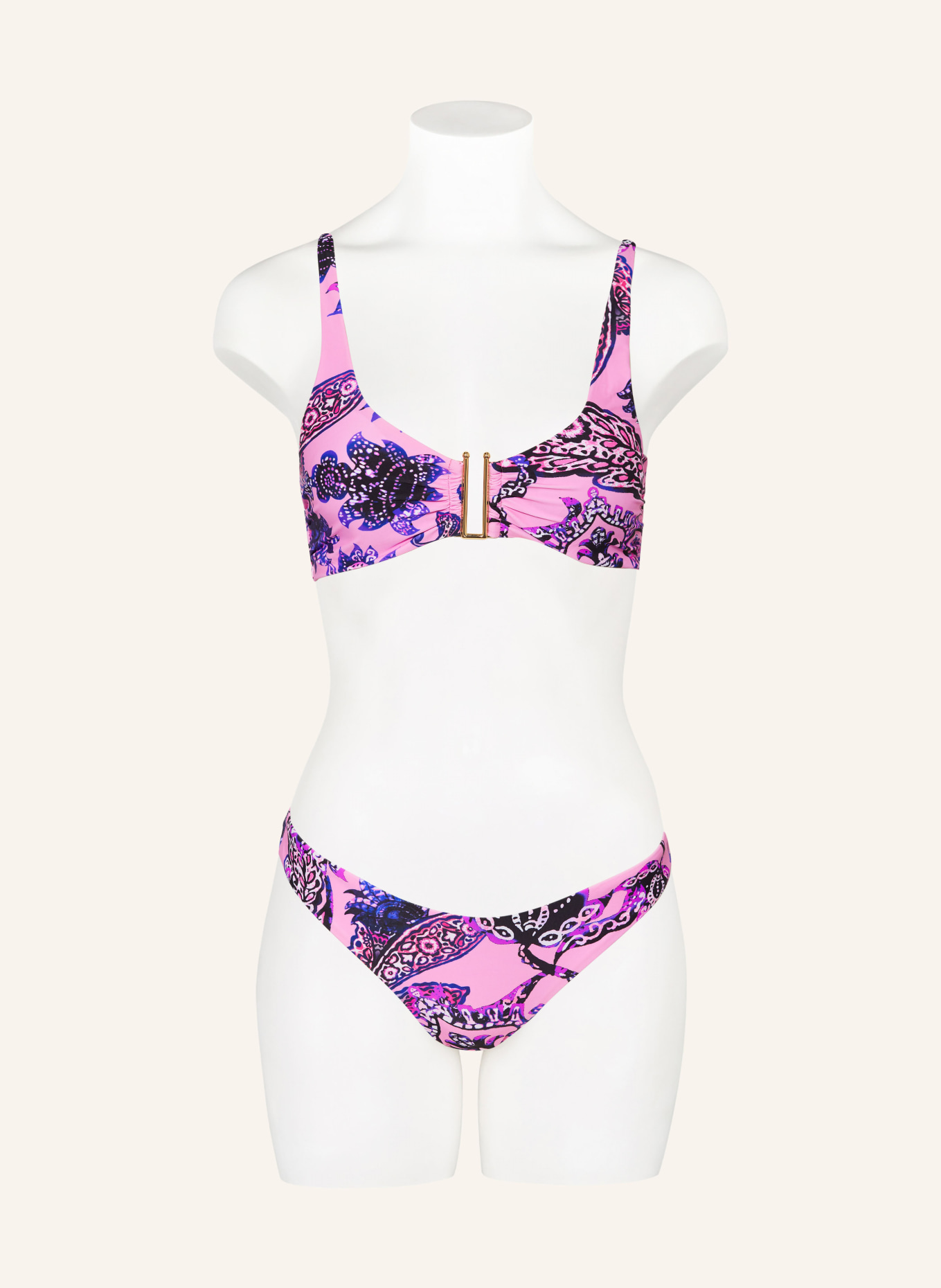 Hot Stuff Bügel-Bikini-Top, Farbe: ROSA/ SCHWARZ/ LILA (Bild 2)