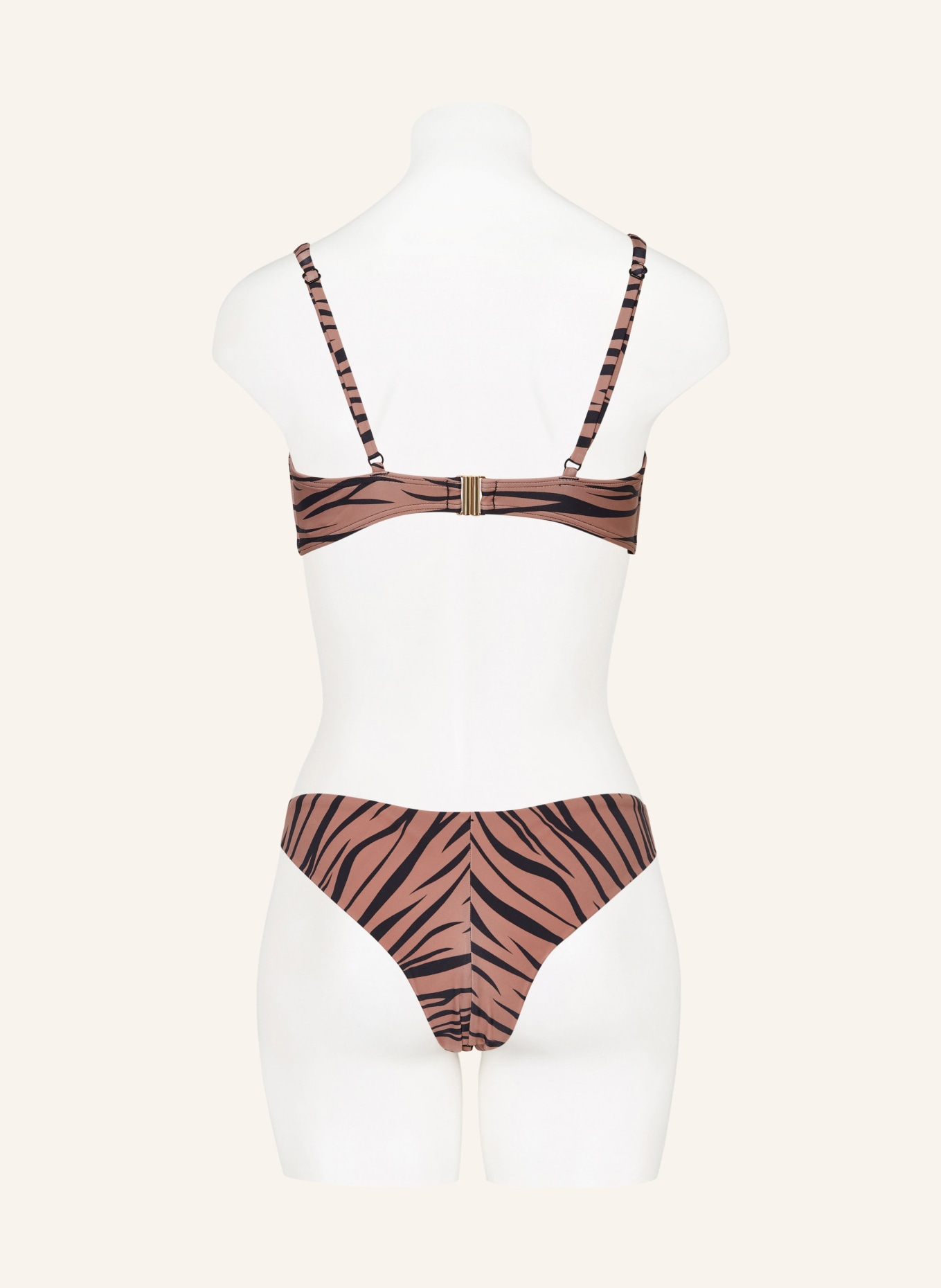 Hot Stuff Brazilian bikini bottoms, Color: BLACK/ LIGHT BROWN (Image 3)