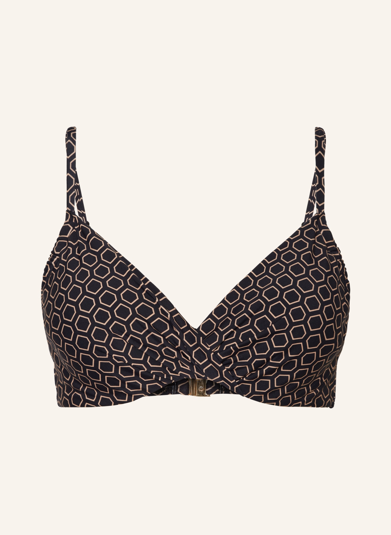 Hot Stuff Underwired bikini top, Color: BLACK/ BEIGE (Image 1)