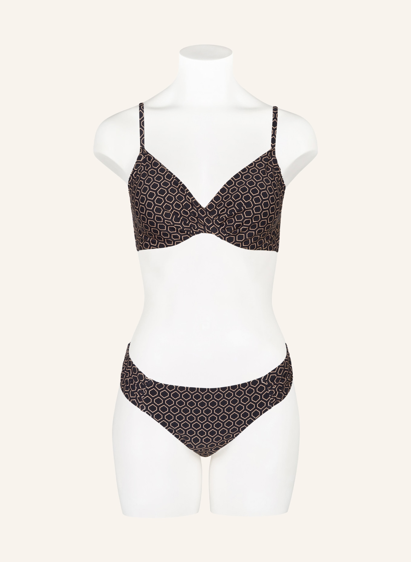Hot Stuff Underwired bikini top, Color: BLACK/ BEIGE (Image 2)