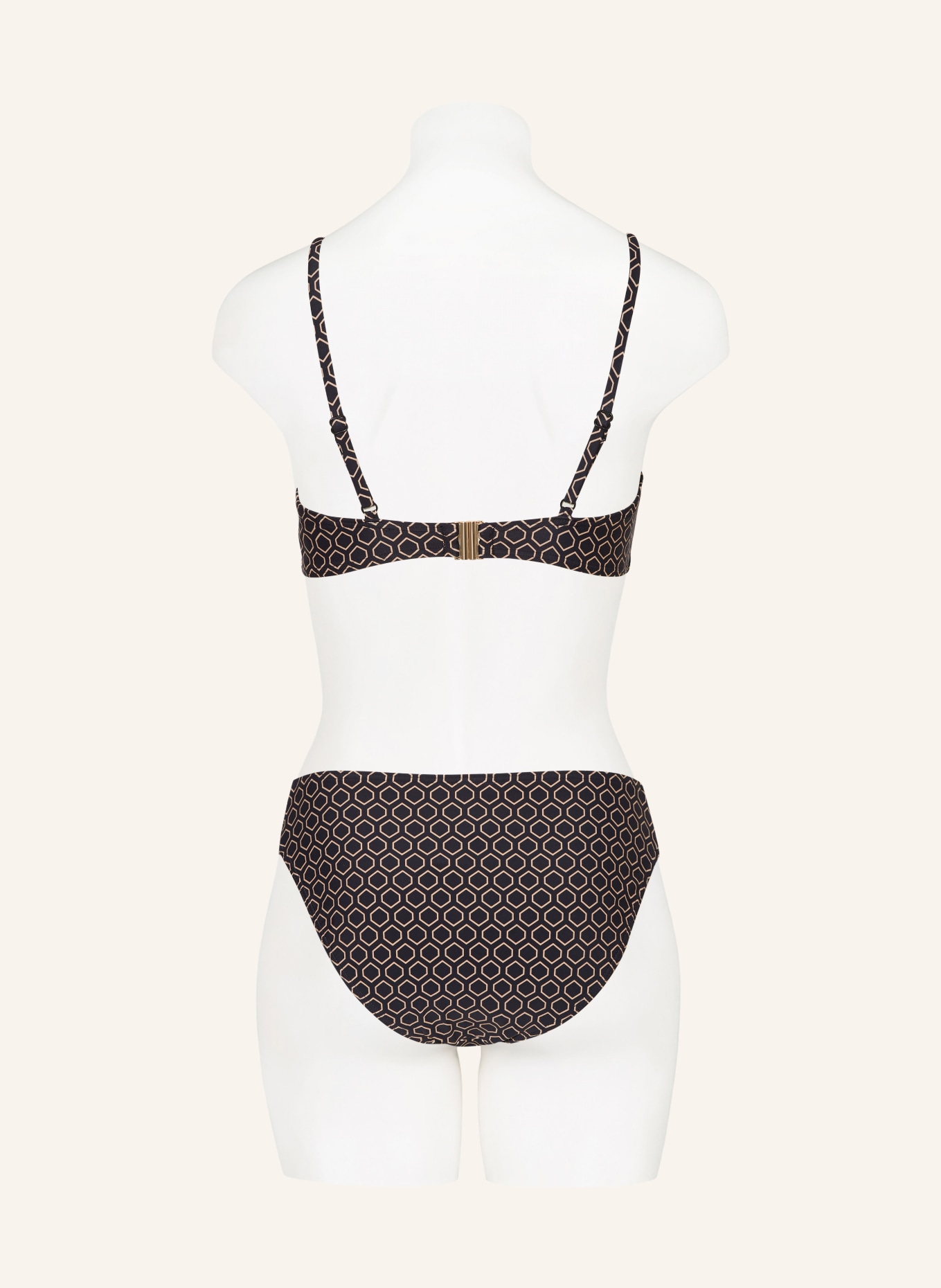 Hot Stuff Underwired bikini top, Color: BLACK/ BEIGE (Image 3)