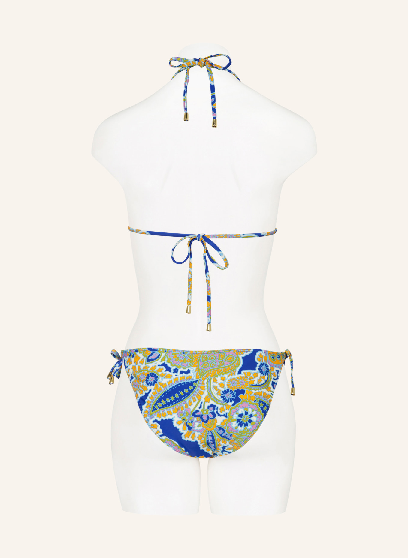 Hot Stuff Triangle bikini bottoms, Color: BLUE/ OLIVE/ ORANGE (Image 3)