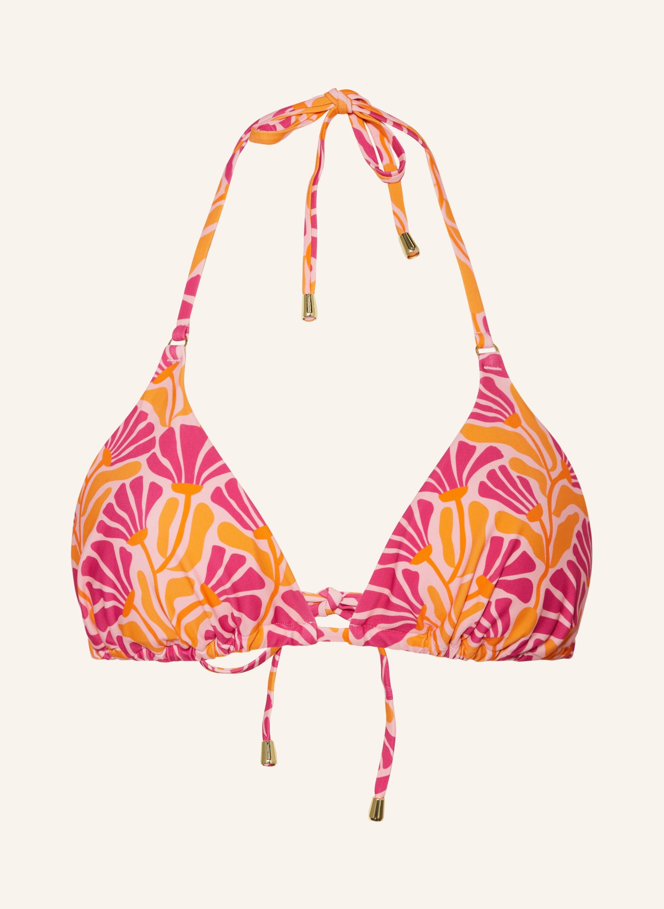 Hot Stuff Triangel-Bikini-Top, Farbe: ROSA/ FUCHSIA/ ORANGE (Bild 1)