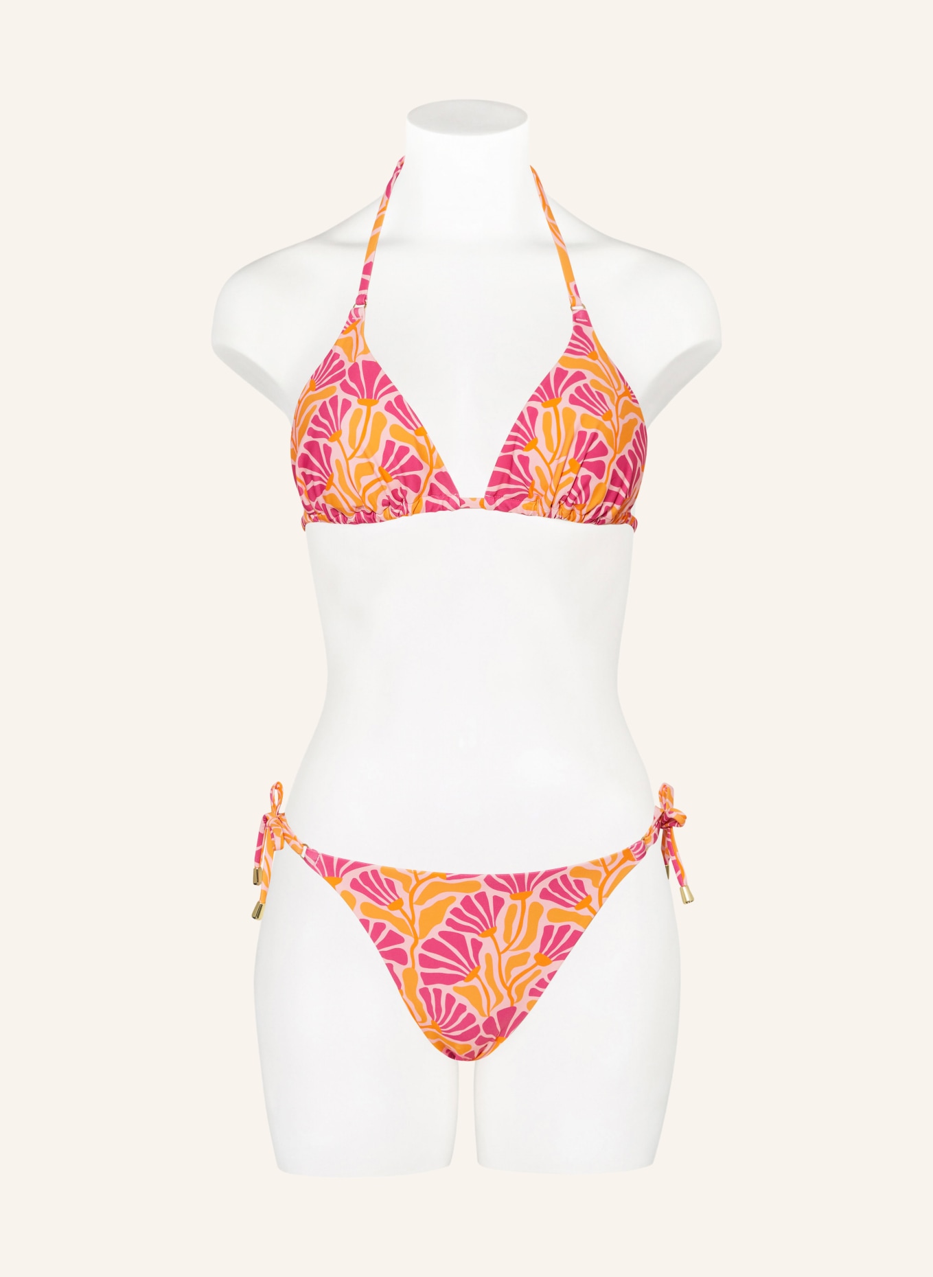Hot Stuff Triangel-Bikini-Top, Farbe: ROSA/ FUCHSIA/ ORANGE (Bild 2)