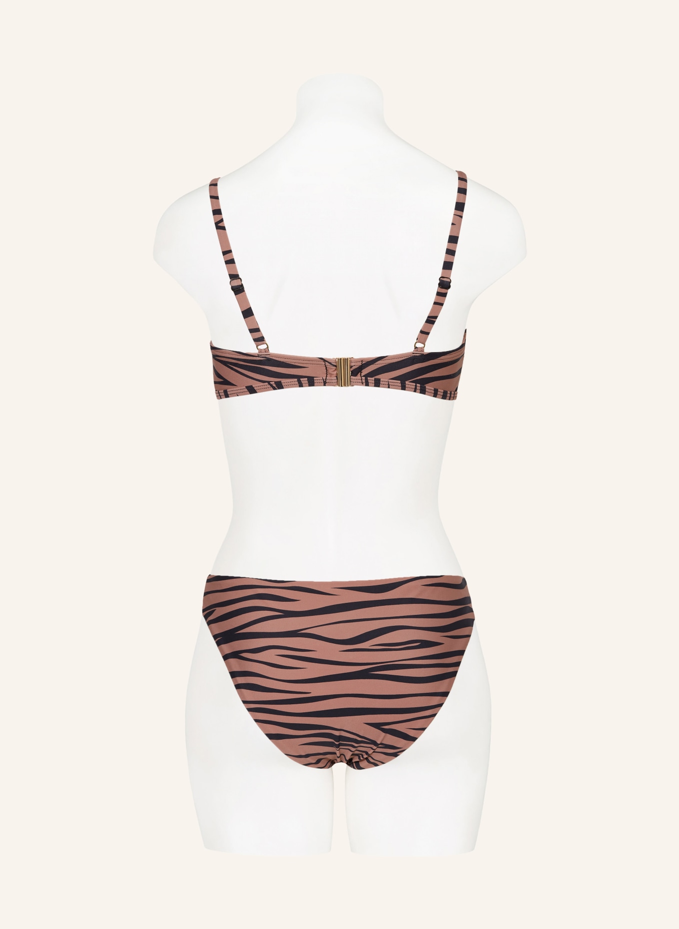 Hot Stuff Bralette bikini top, Color: BLACK/ COGNAC (Image 3)