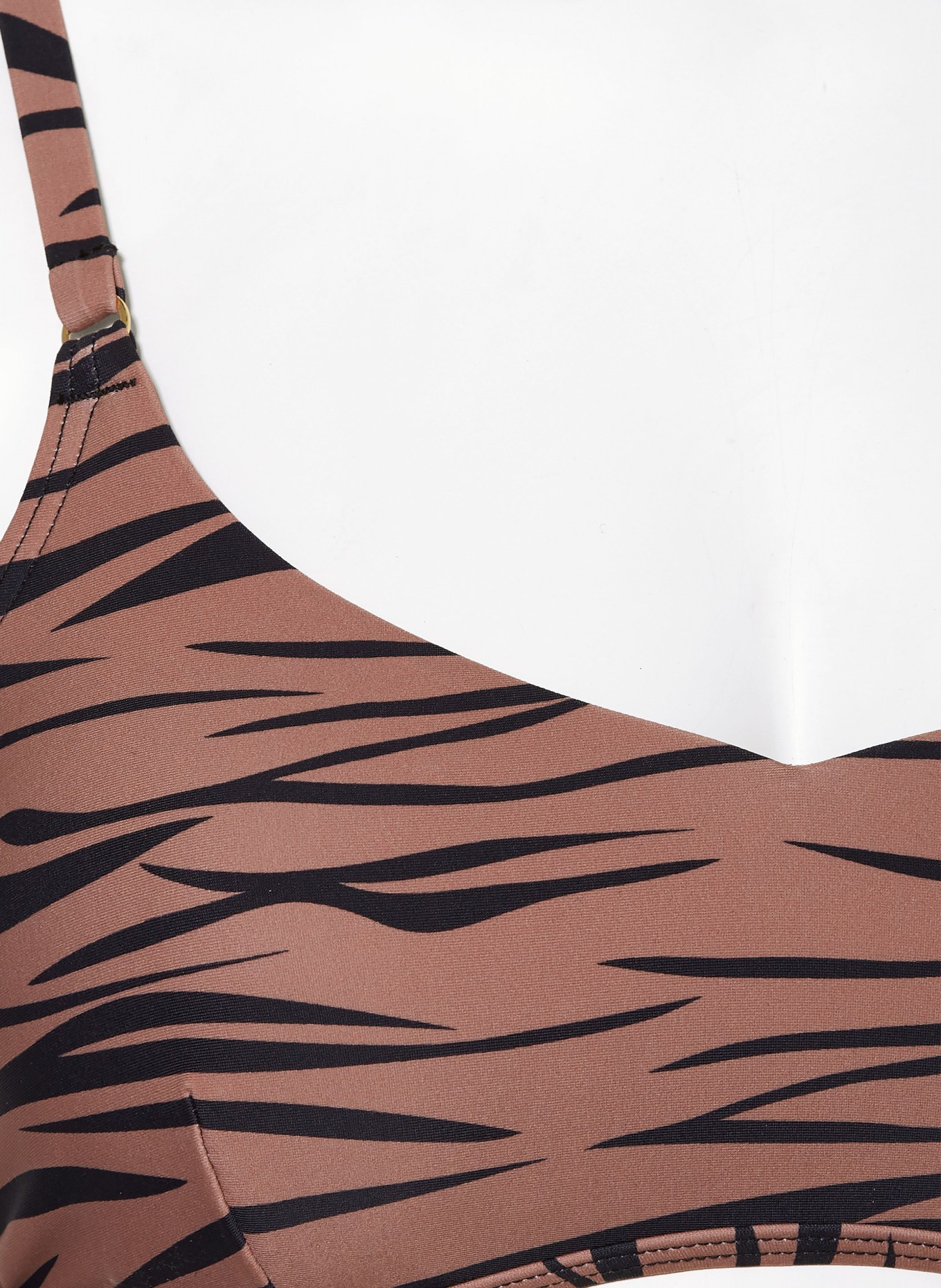Hot Stuff Bralette bikini top, Color: BLACK/ COGNAC (Image 4)