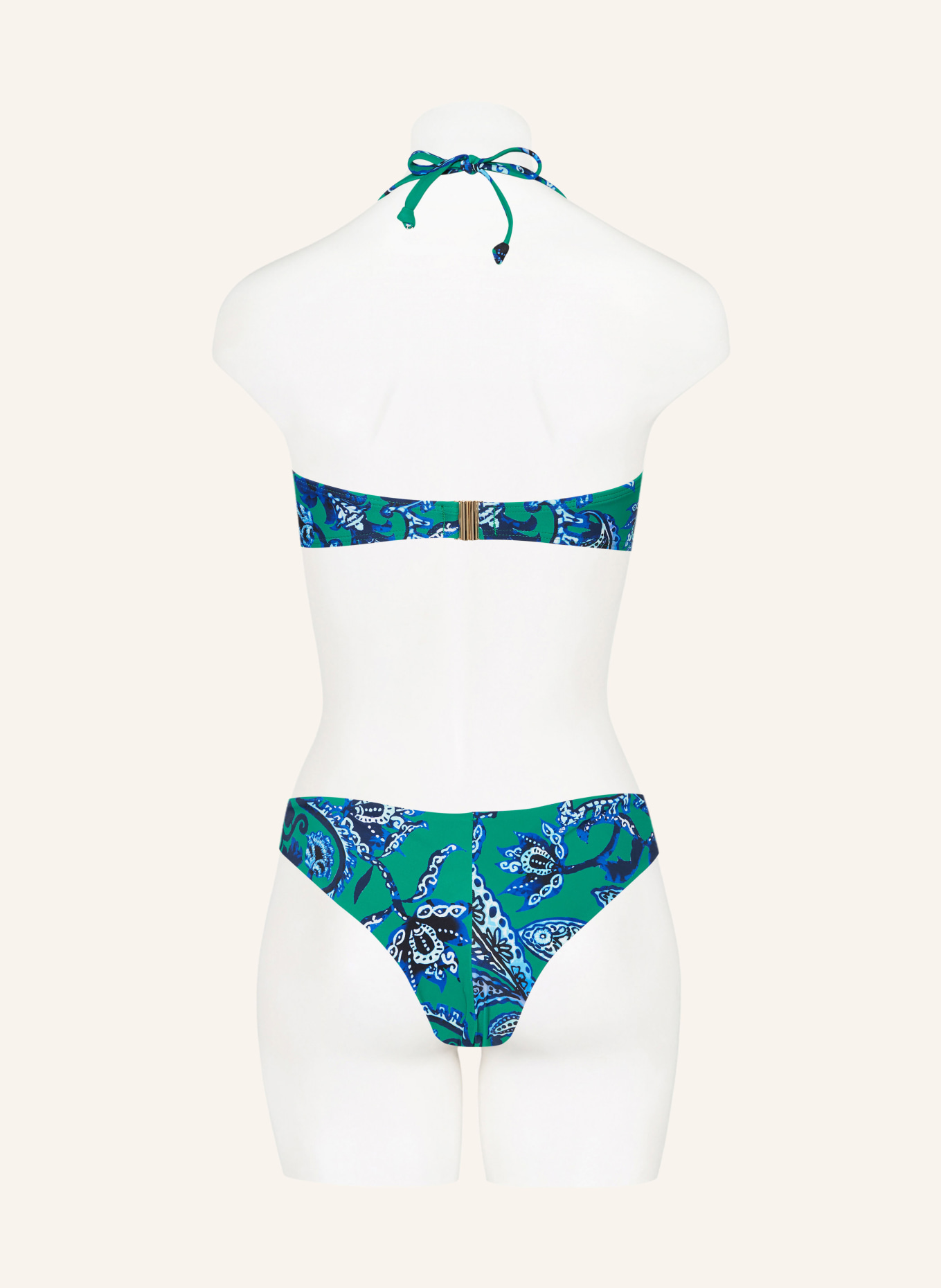 Hot Stuff Brazilian bikini bottoms, Color: GREEN/ DARK BLUE/ LIGHT BLUE (Image 3)