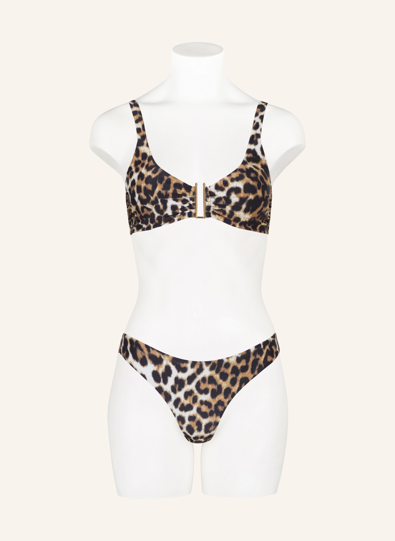 Hot Stuff Brazilian bikini bottoms, Color: BLACK/ BROWN/ CREAM (Image 2)