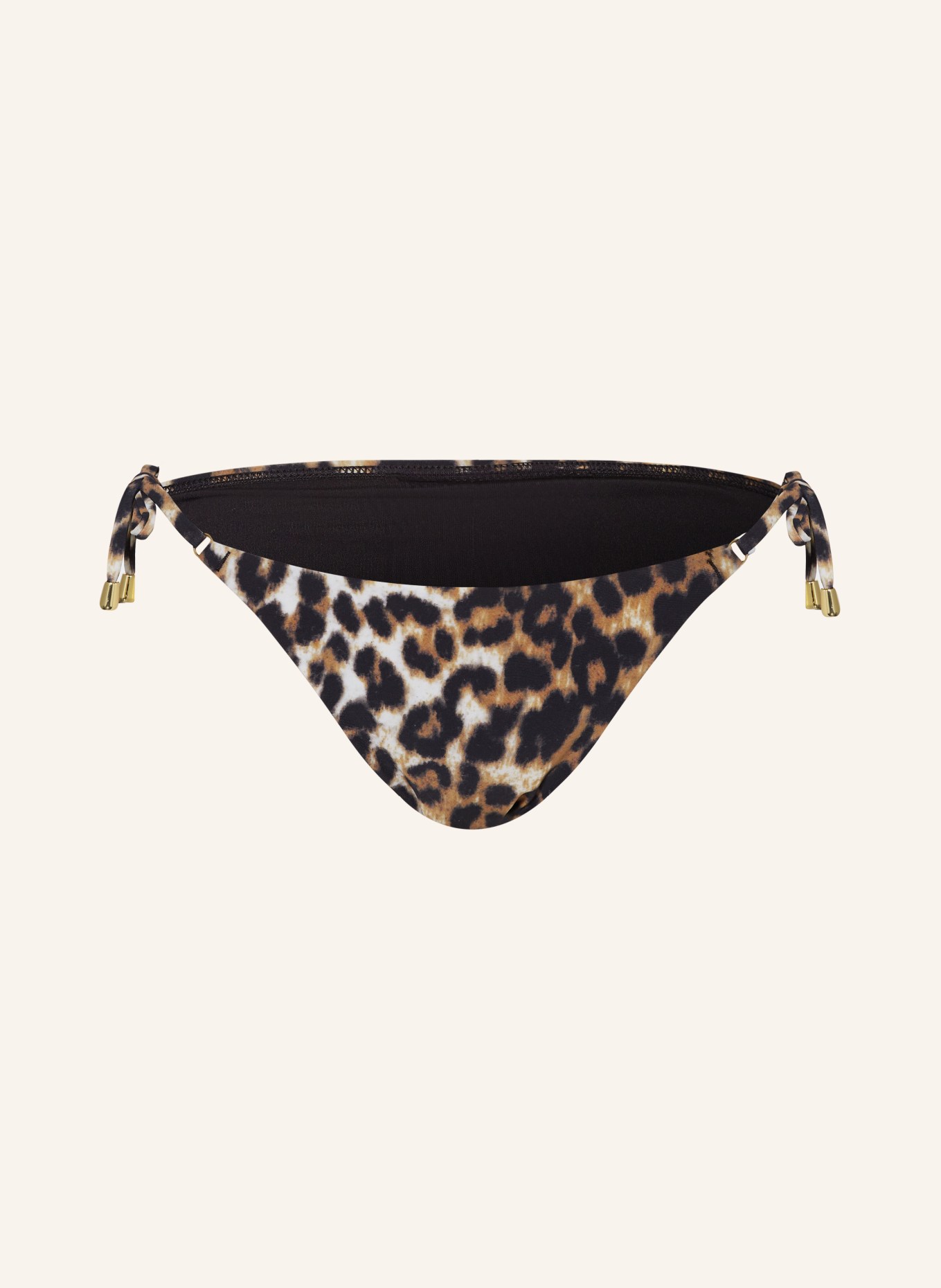 Hot Stuff Triangle bikini bottoms, Color: BLACK/ BROWN/ CREAM (Image 1)