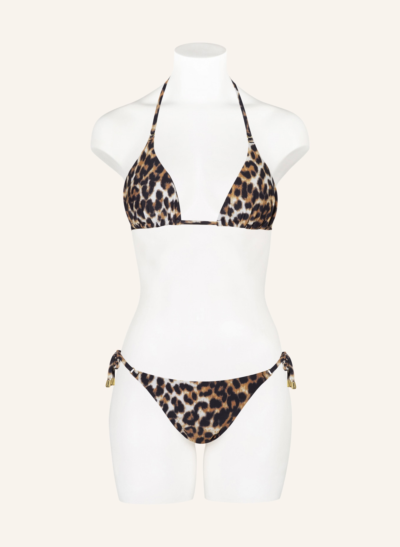 Hot Stuff Triangle bikini bottoms, Color: BLACK/ BROWN/ CREAM (Image 2)