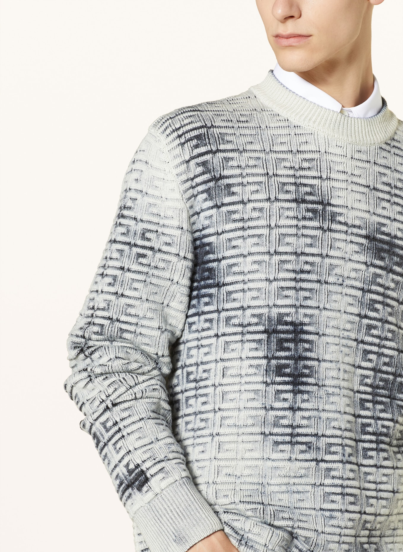 GIVENCHY Sweater, Color: WHITE/ DARK BLUE (Image 4)