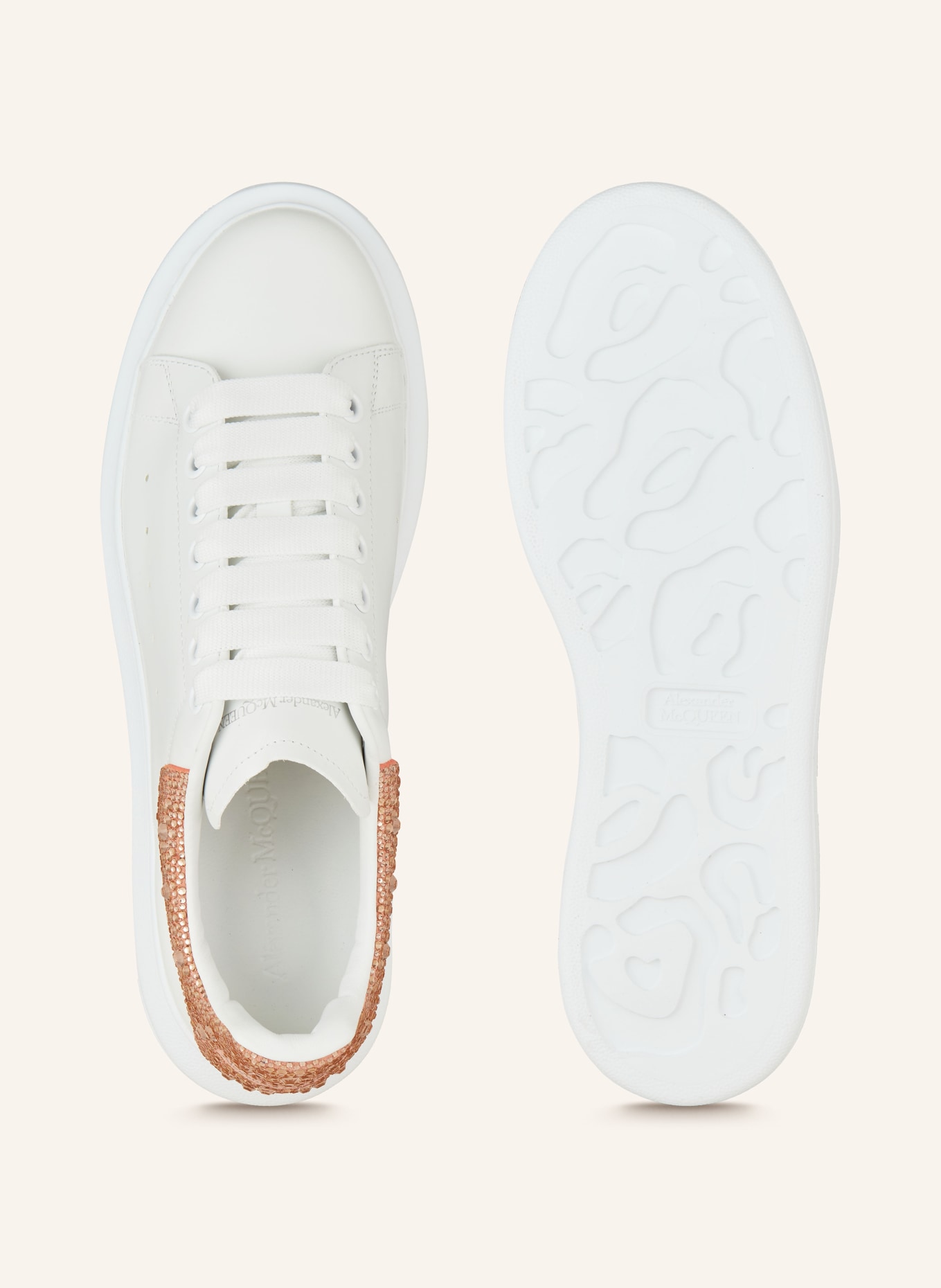 Alexander McQUEEN Sneakers with decorative gems, Color: WHITE (Image 5)