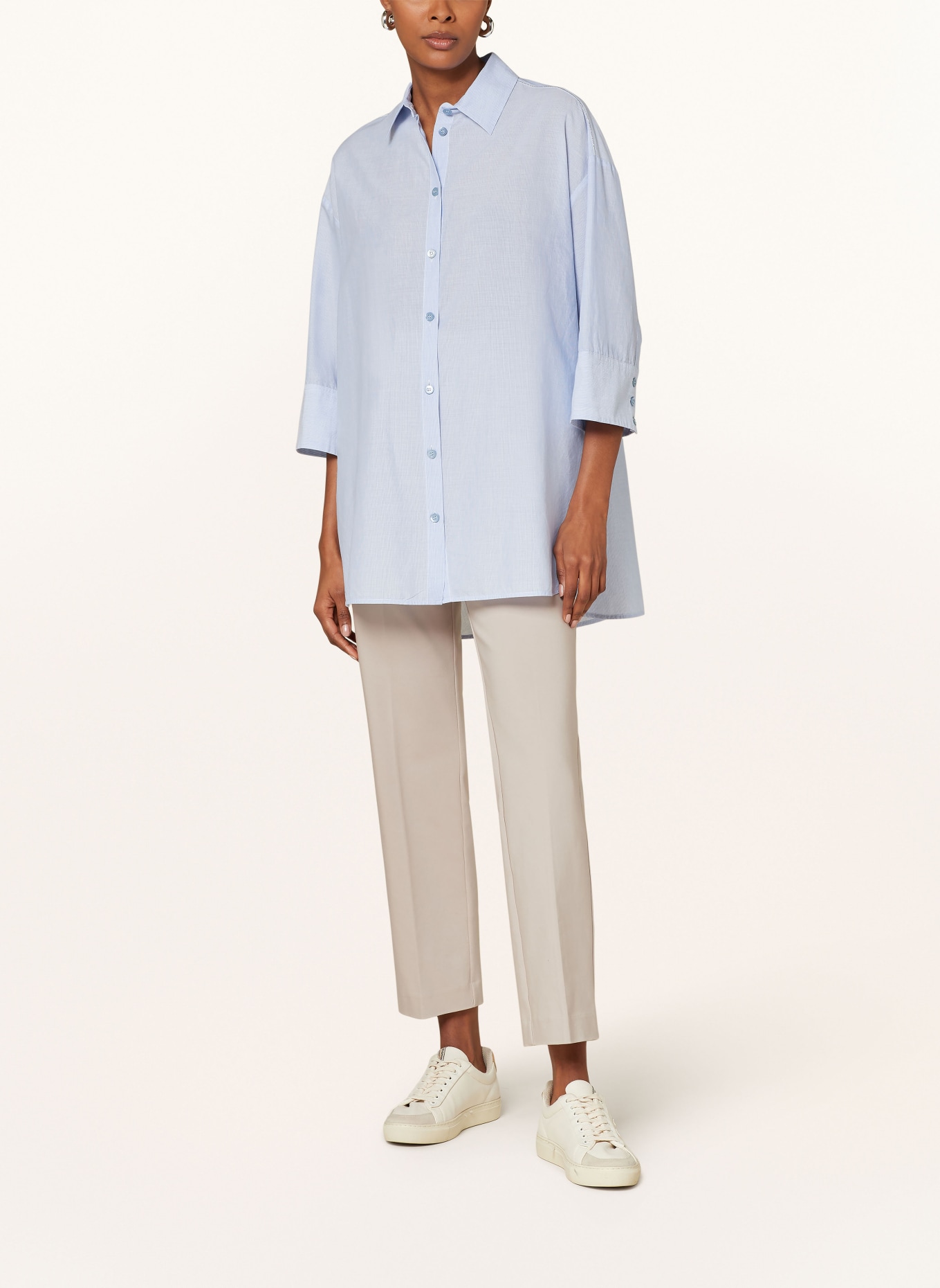 PESERICO Oversized blouse, Color: LIGHT BLUE (Image 2)