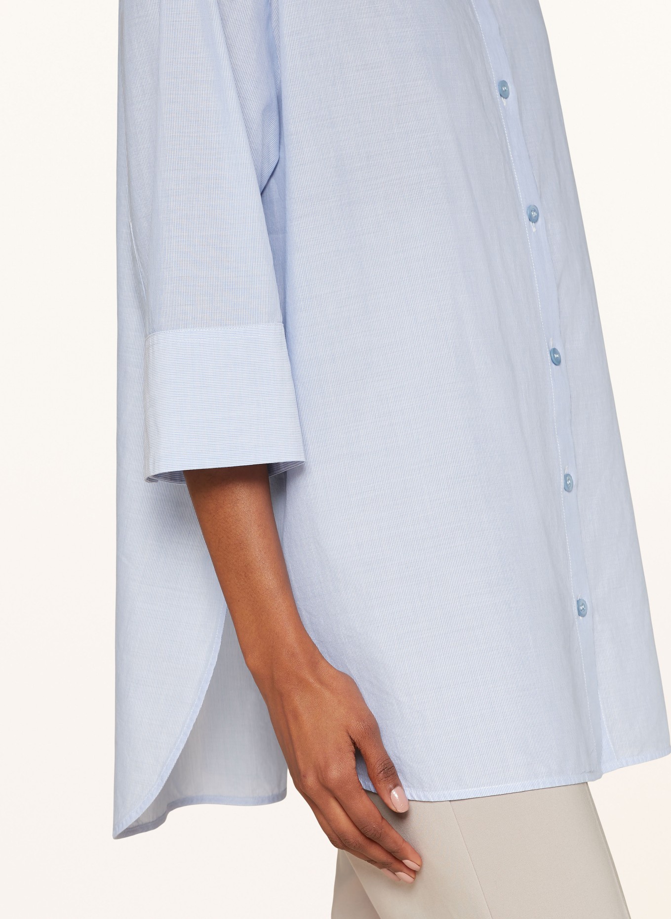 PESERICO Oversized blouse, Color: LIGHT BLUE (Image 4)