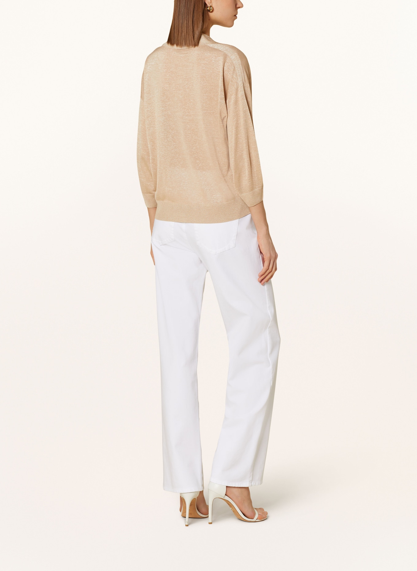 PESERICO Sweater with 3/4 sleeves, Color: BEIGE (Image 3)