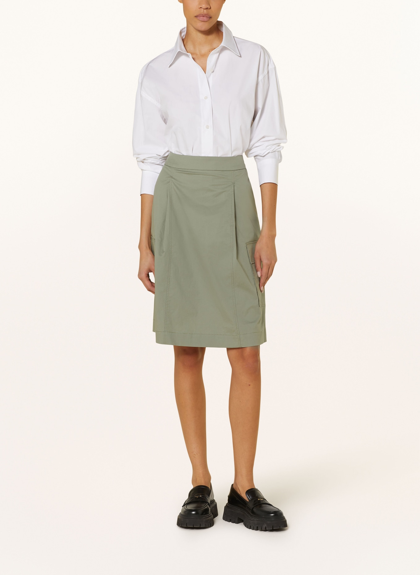 PESERICO Cargo skirt, Color: LIGHT GREEN (Image 2)