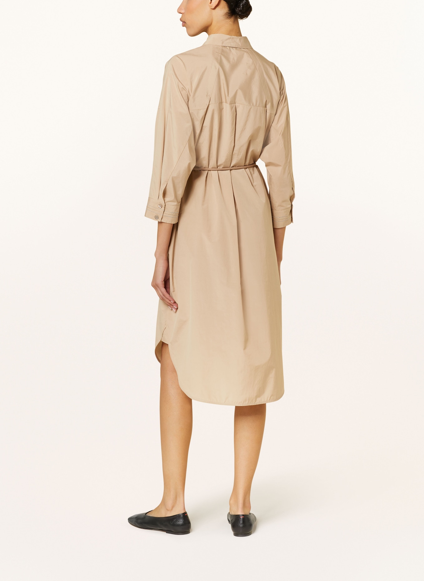 PESERICO Kleid mit 3/4-Arm und Schmuckperlen, Farbe: BEIGE (Bild 3)
