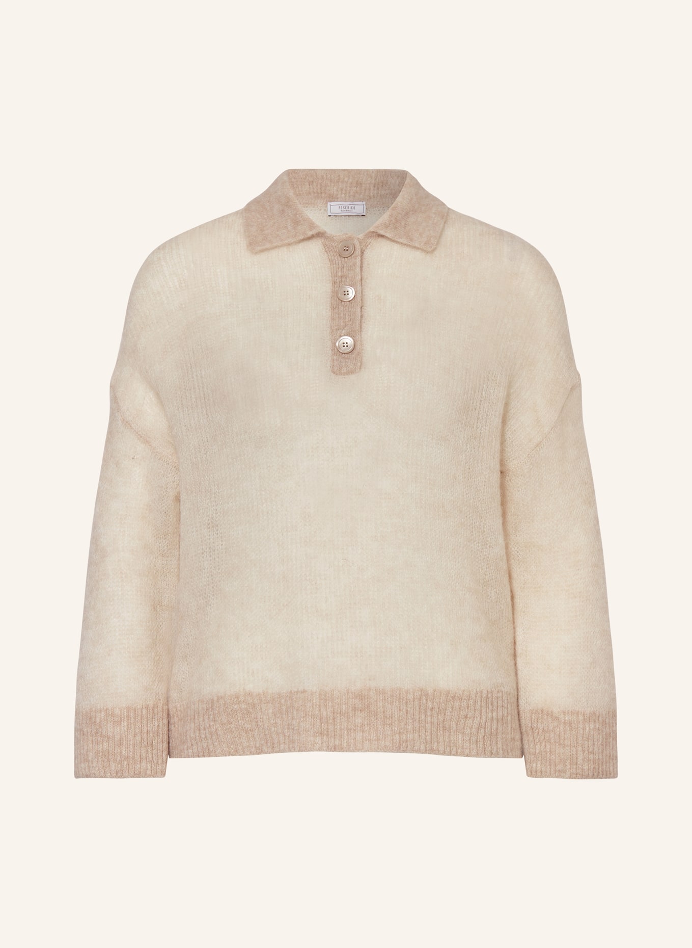 PESERICO Sweater with alpaca, Color: LIGHT BROWN (Image 1)