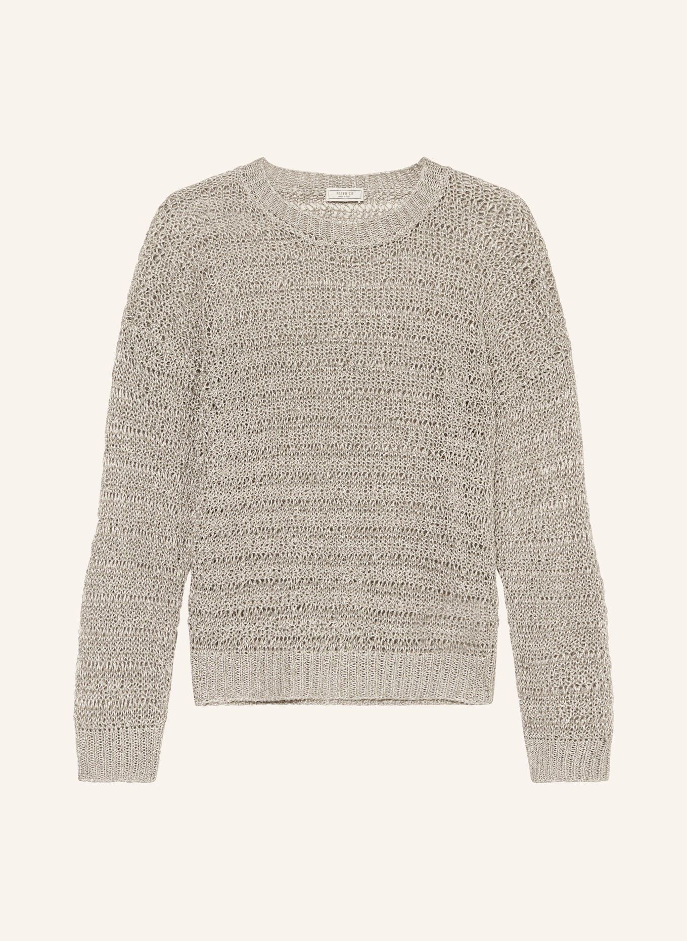 PESERICO Linen sweater, Color: LIGHT GRAY (Image 1)