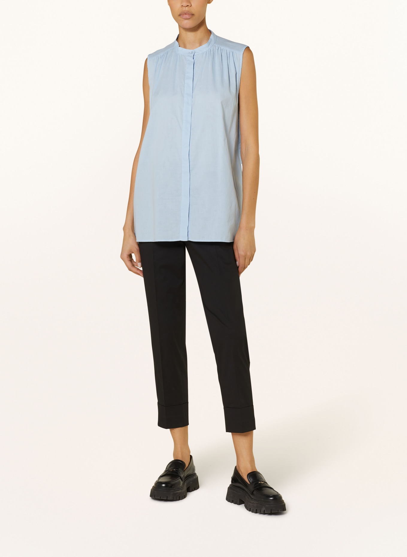 PESERICO Blouse top, Color: LIGHT BLUE (Image 2)