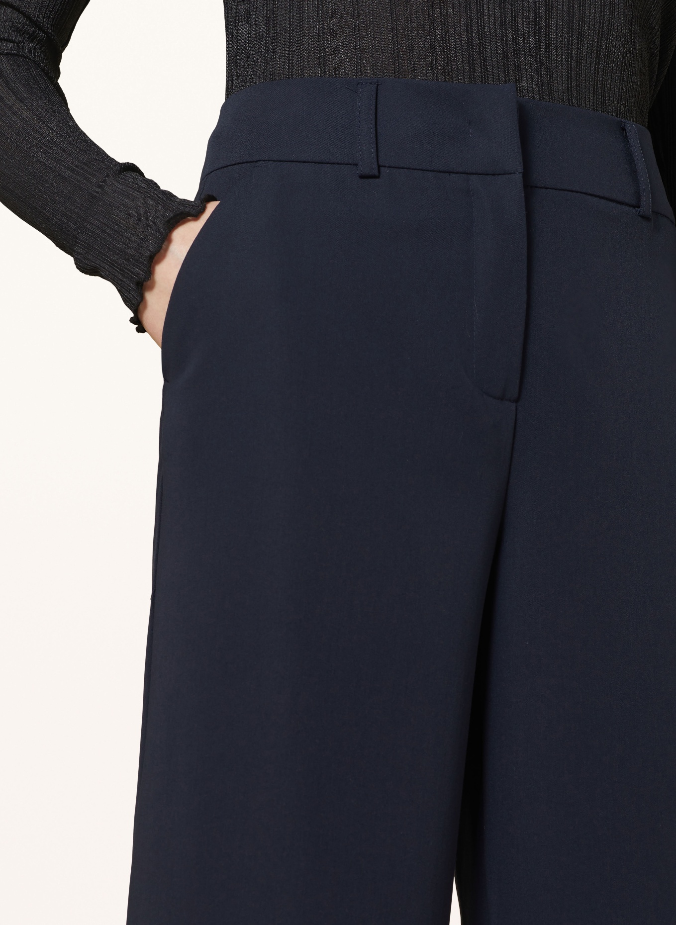 darling harbour Wide leg trousers, Color: DARK BLUE (Image 5)