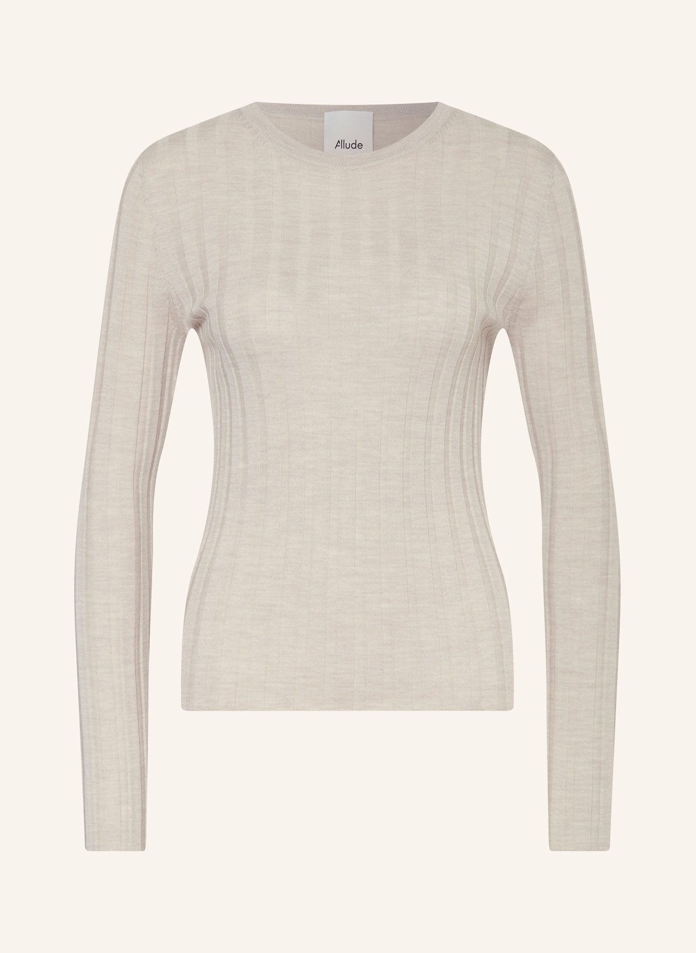 ALLUDE Sweater made of merino wool, Color: LIGHT BROWN (Image 1)