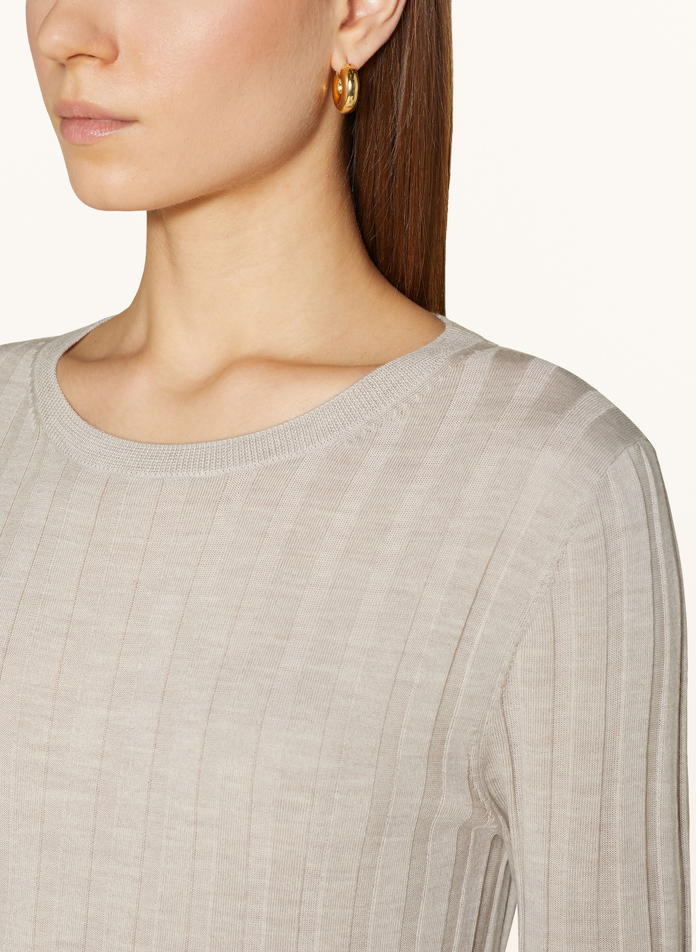 ALLUDE Sweater made of merino wool, Color: LIGHT BROWN (Image 4)