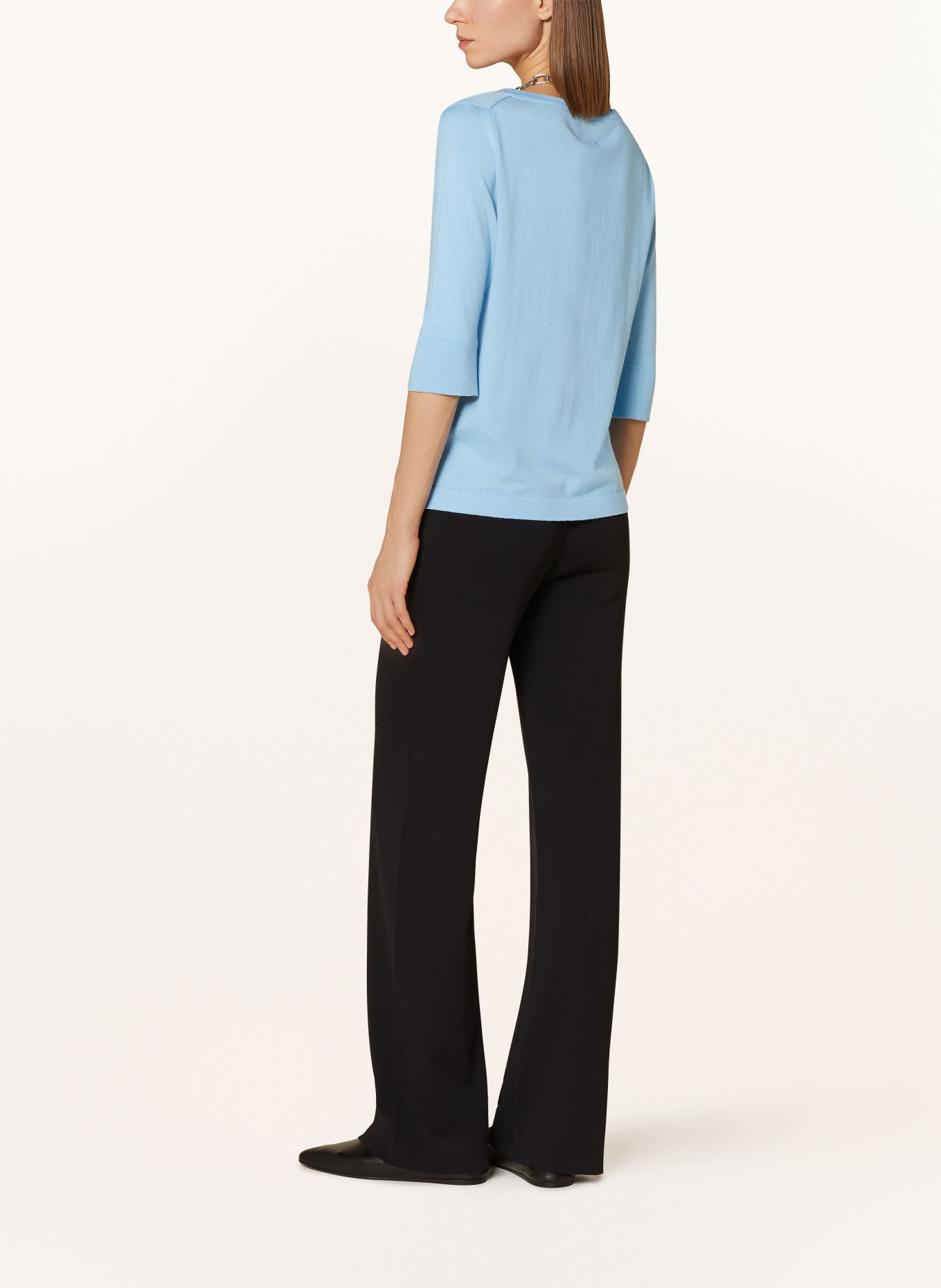 ALLUDE Sweater with 3/4 sleeves, Color: LIGHT BLUE (Image 3)