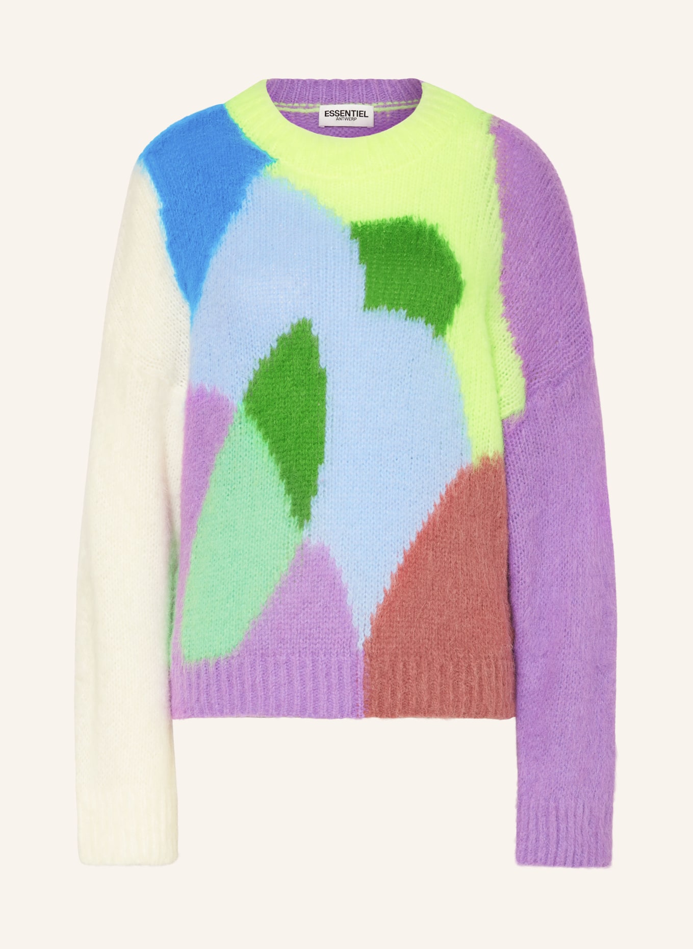 ESSENTIEL ANTWERP Sweater FITTIS, Color: GREEN/ PURPLE/ YELLOW (Image 1)