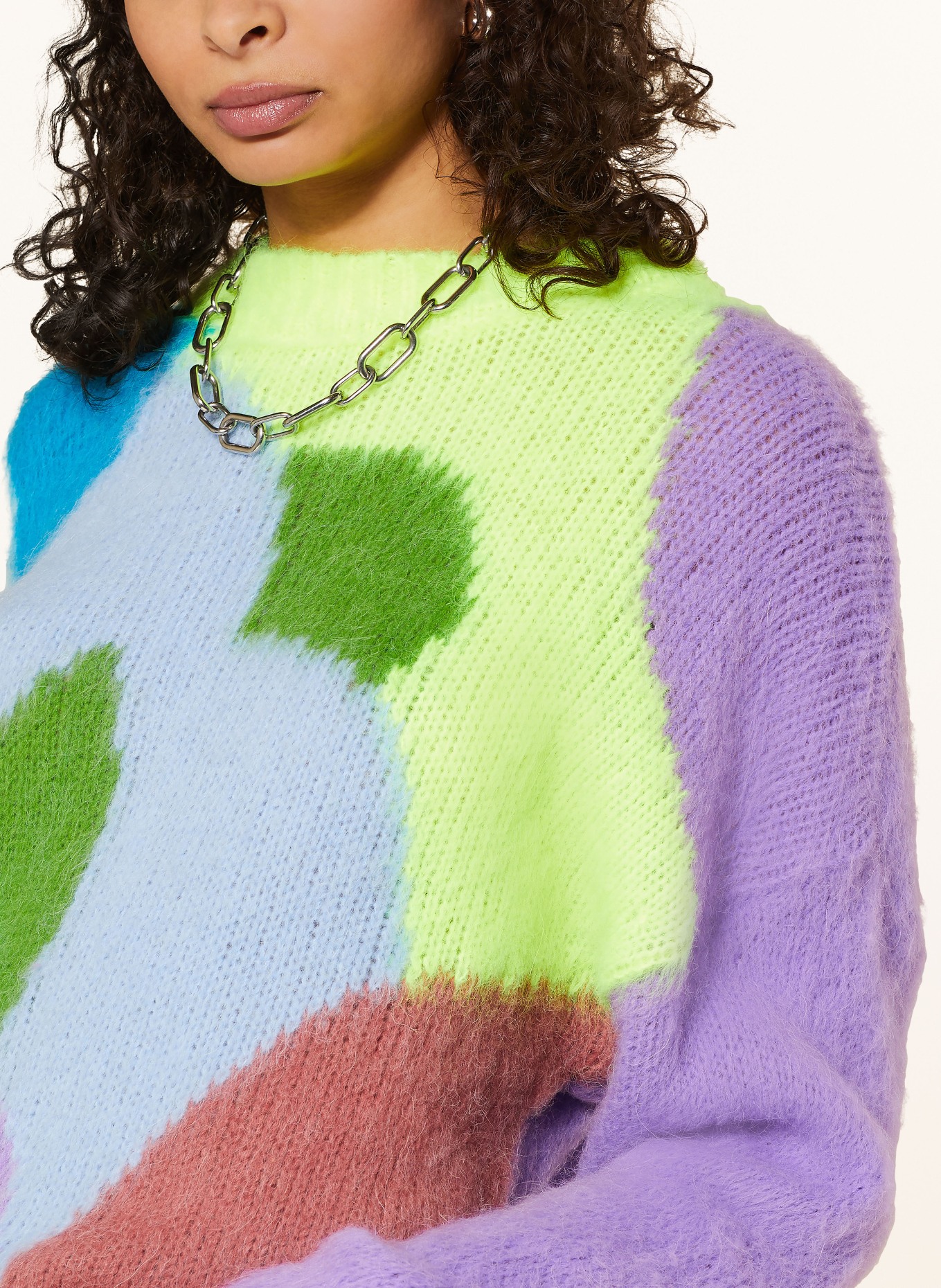 ESSENTIEL ANTWERP Sweater FITTIS, Color: GREEN/ PURPLE/ YELLOW (Image 4)