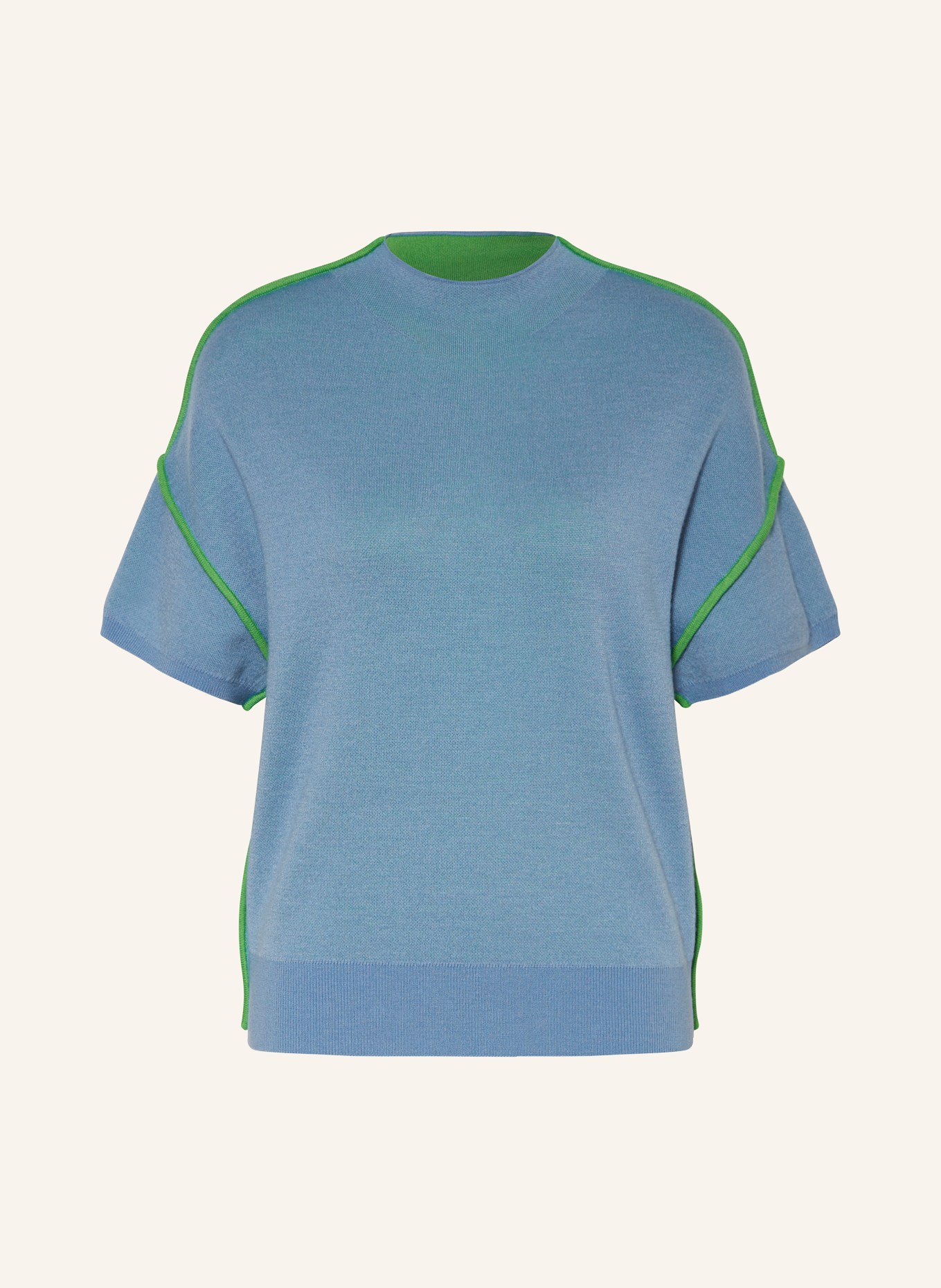 ESSENTIEL ANTWERP Dzianinowa koszulka FABIA, Kolor: SZARONIEBIESKI (Obrazek 1)