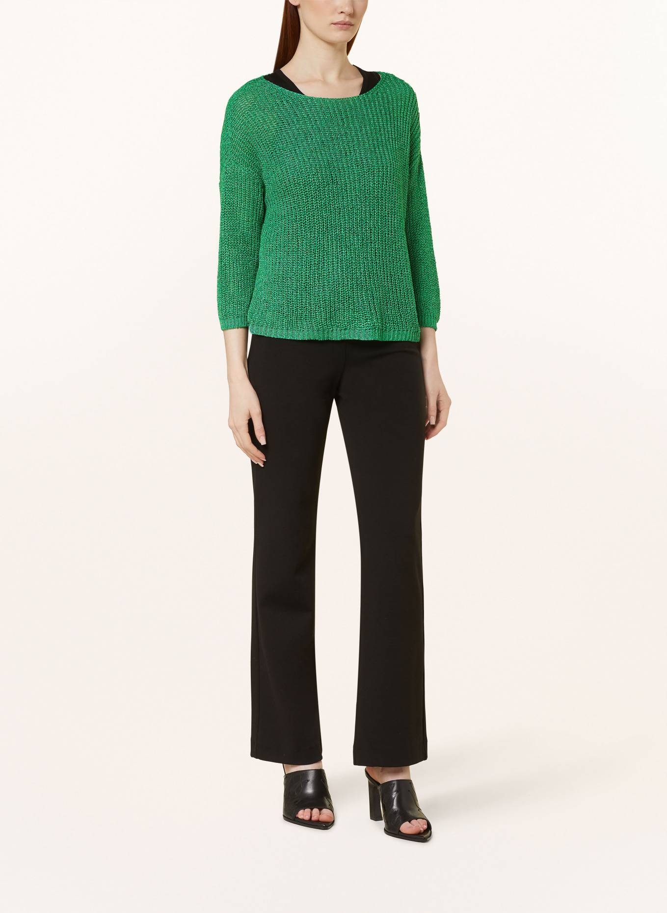 Betty Barclay Sweater with 3/4 sleeves, Color: GREEN (Image 2)