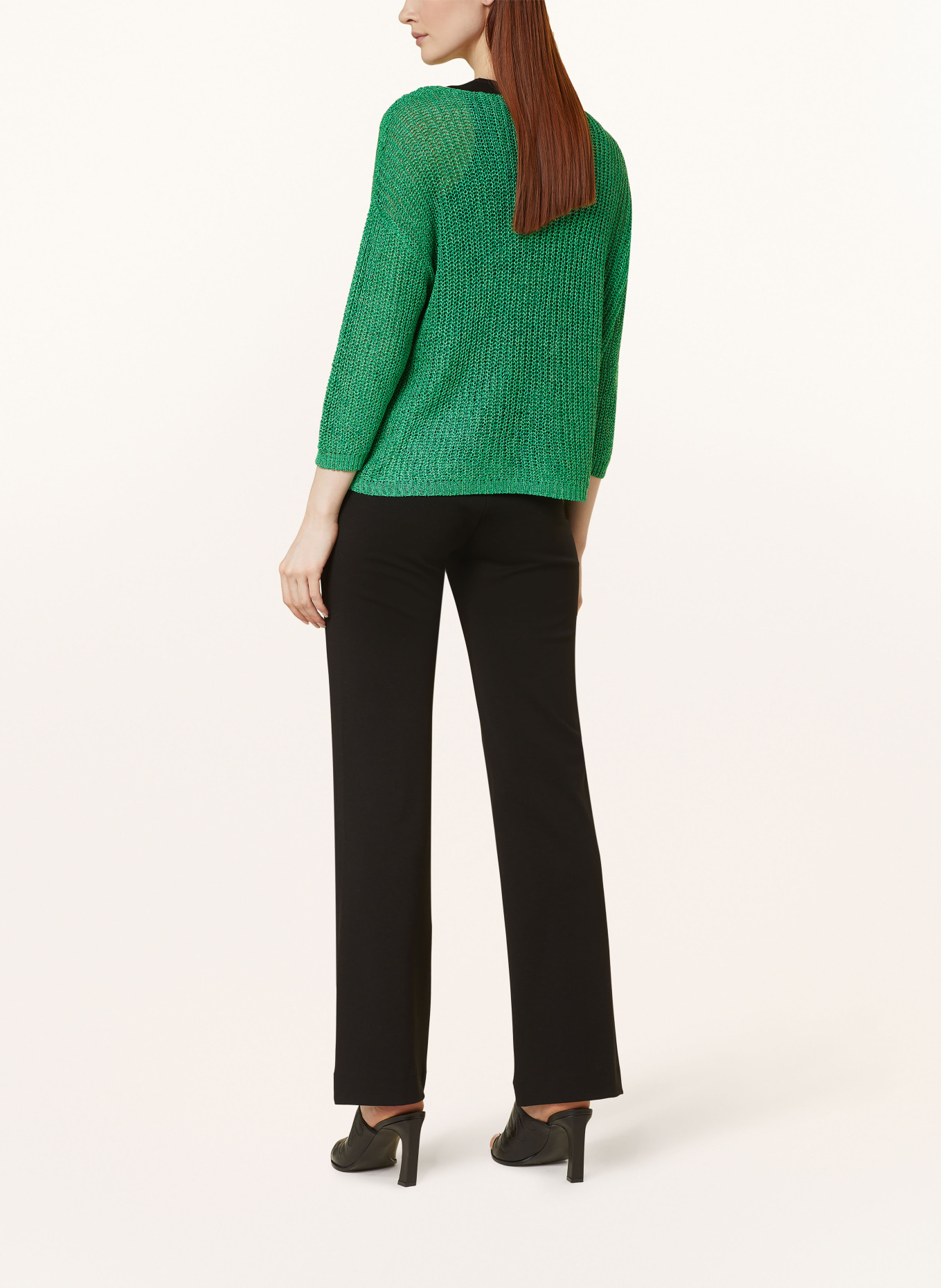 Betty Barclay Sweater with 3/4 sleeves, Color: GREEN (Image 3)