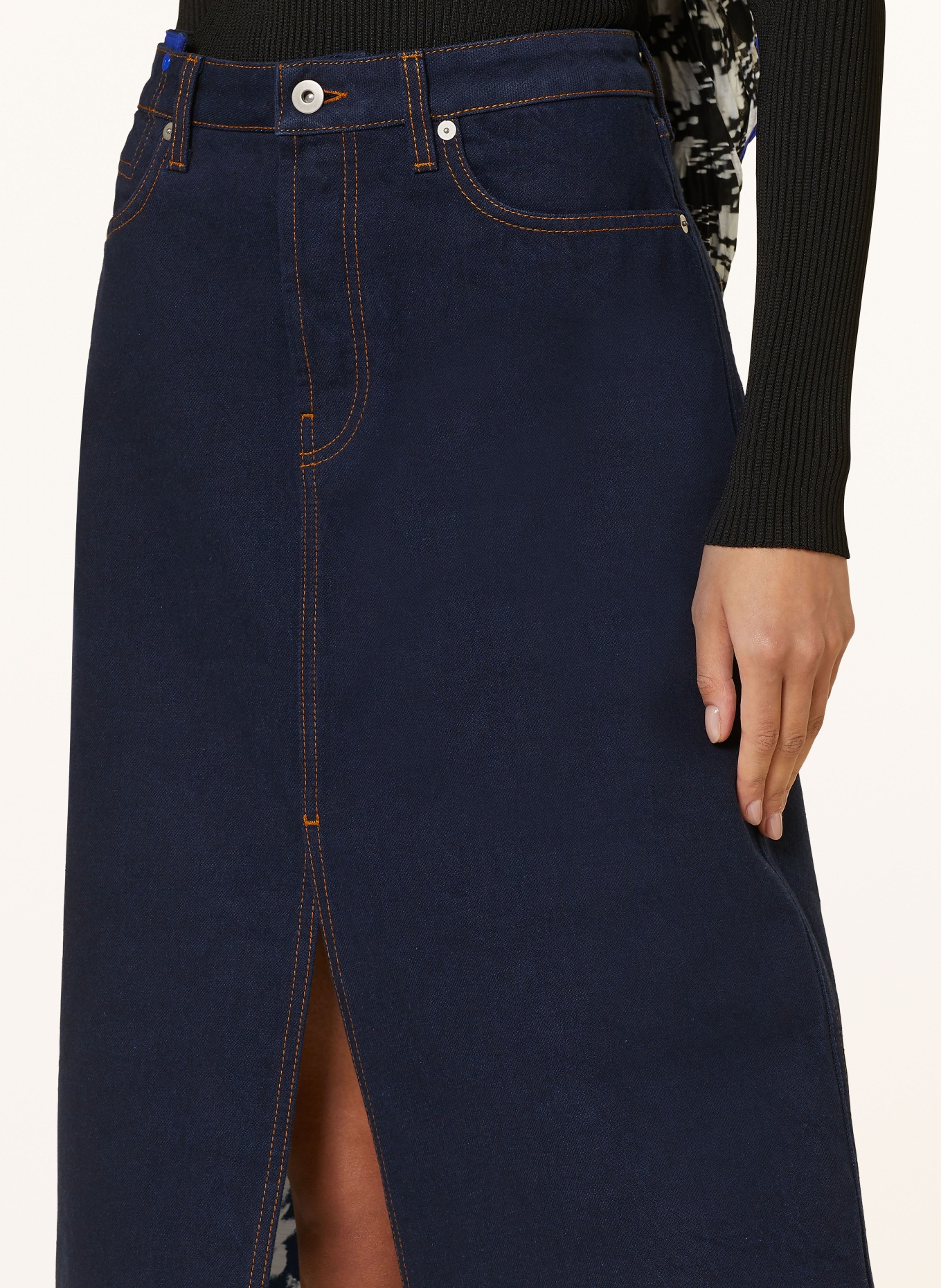 BURBERRY Denim skirt, Color: A1503 INDIGO BLUE (Image 4)