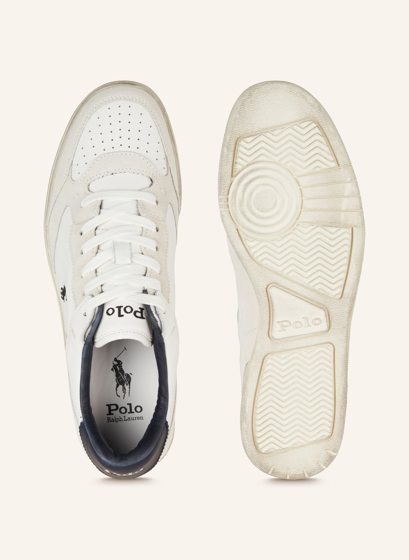 POLO RALPH LAUREN Sneaker, Farbe: WEISS/ CREME/ BLAU (Bild 5)