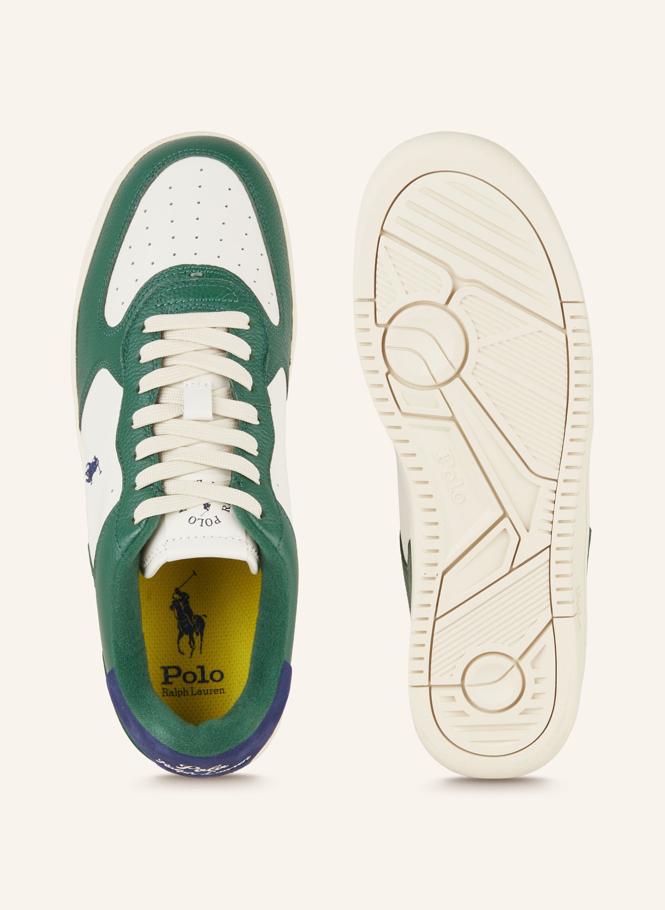 POLO RALPH LAUREN Sneaker MASTERS COURT, Farbe: WEISS/ DUNKELGRÜN/ DUNKELBLAU (Bild 5)