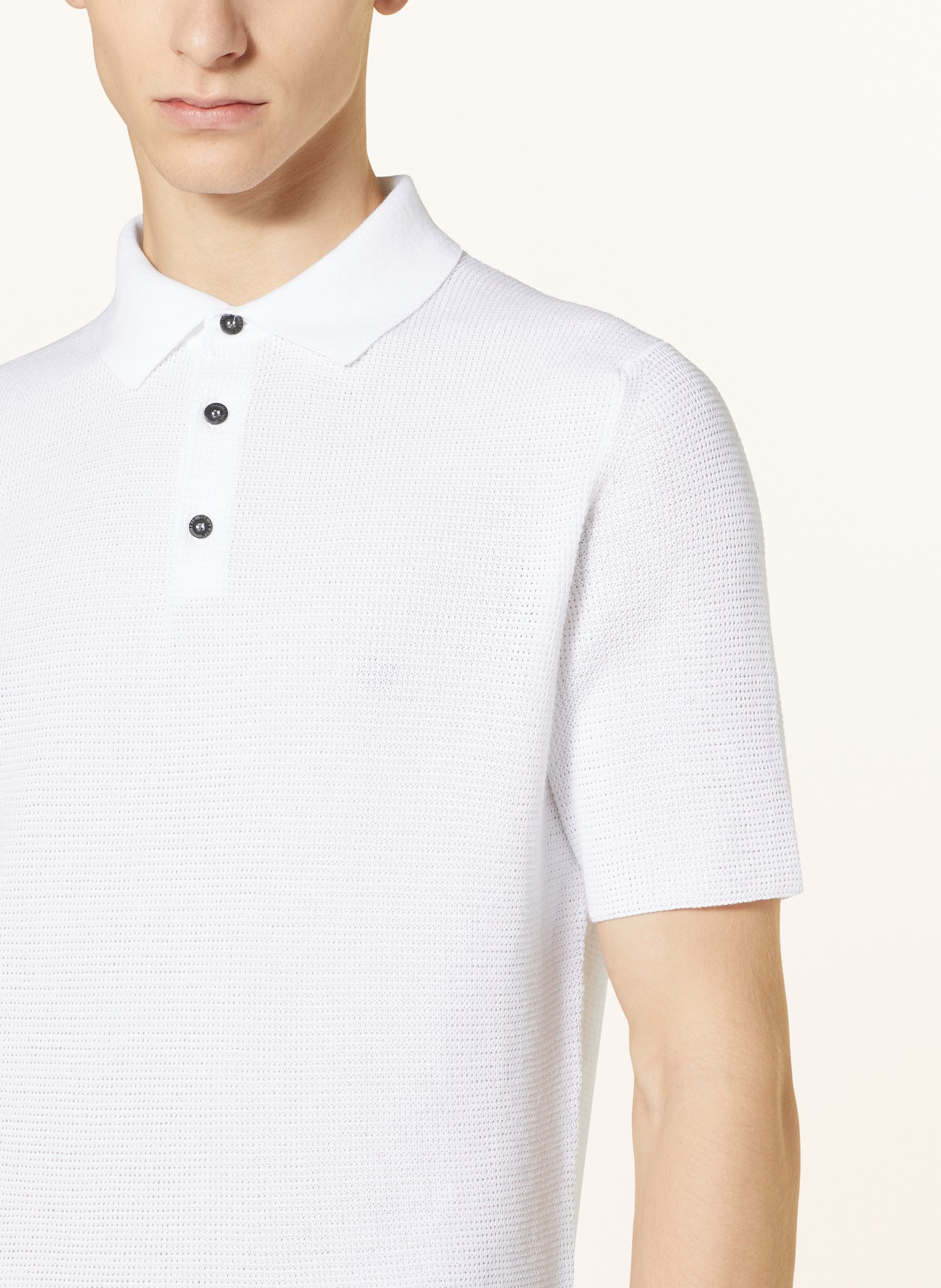 IRIS von ARNIM Knitted polo shirt PASQUAL, Color: WHITE (Image 4)