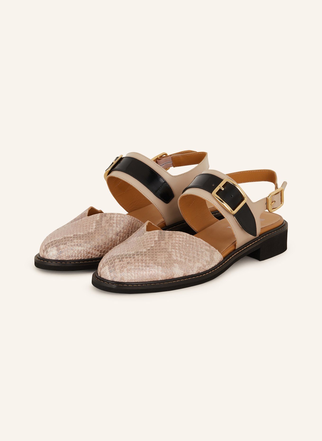 Pertini Sandals, Color: BLACK/ ROSE (Image 1)