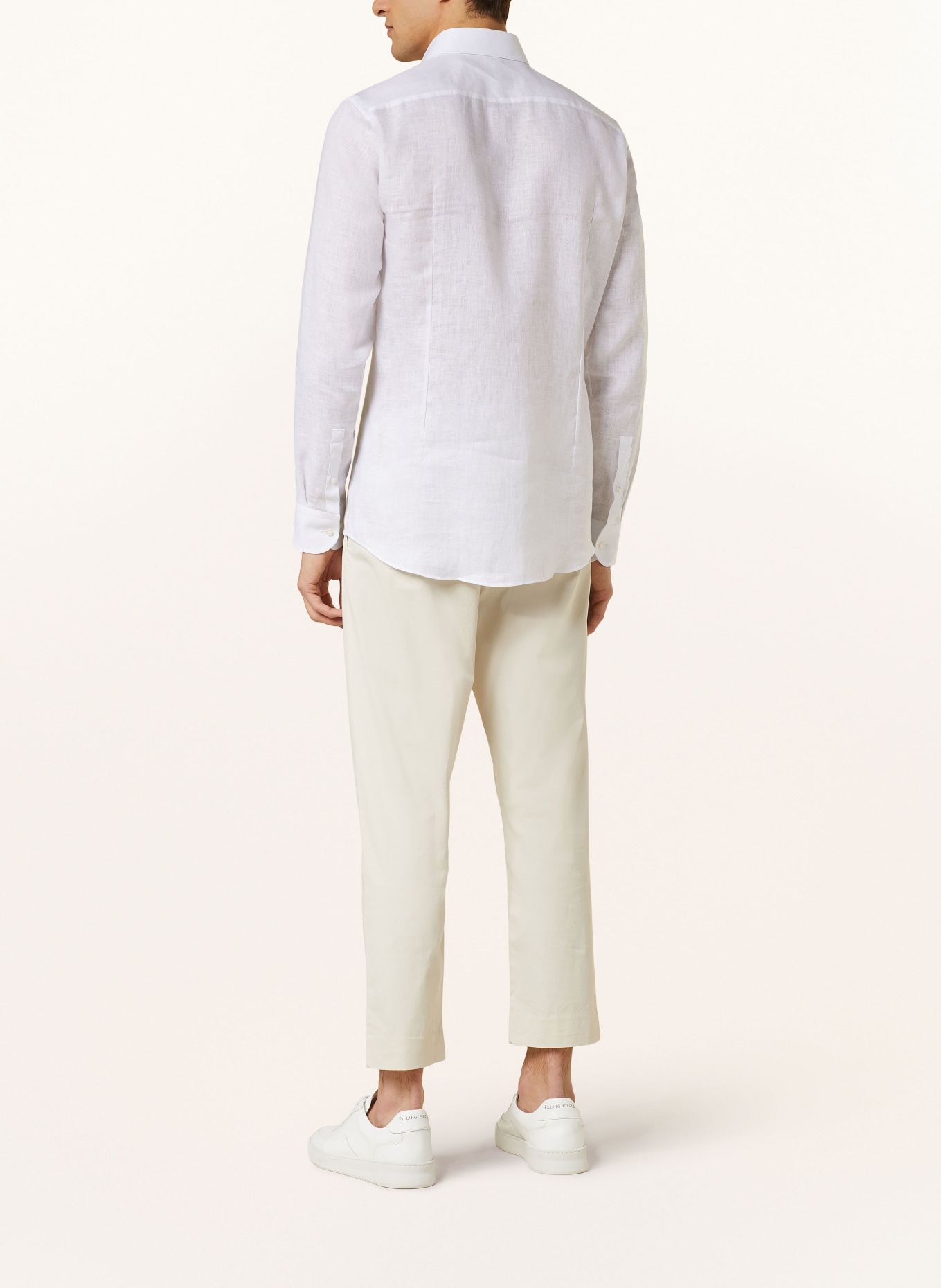 BOSS Linen shirt HANK slim fit, Color: WHITE (Image 3)